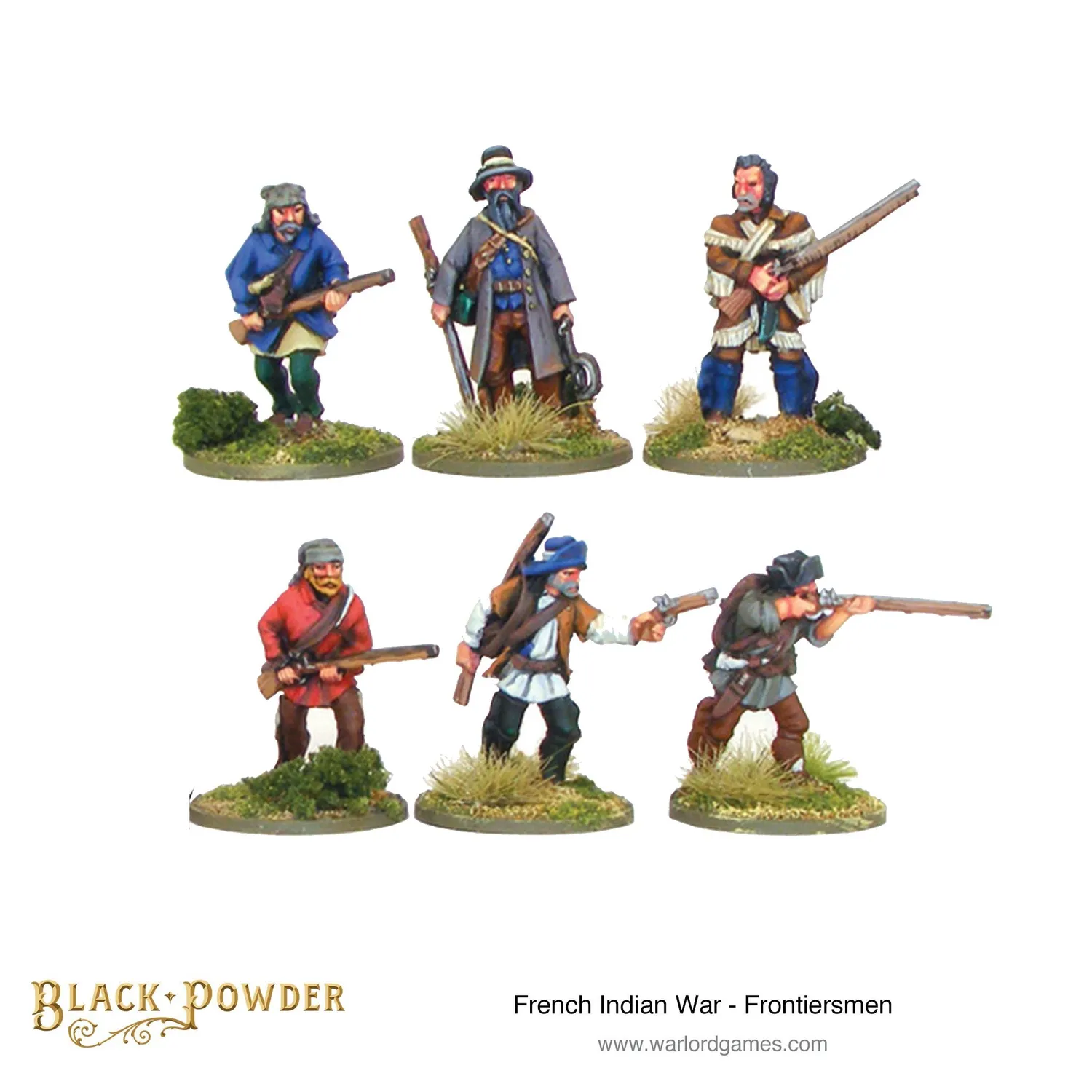 Bolt Action Black Powder Frontiersmen figurines métal 6 pièces