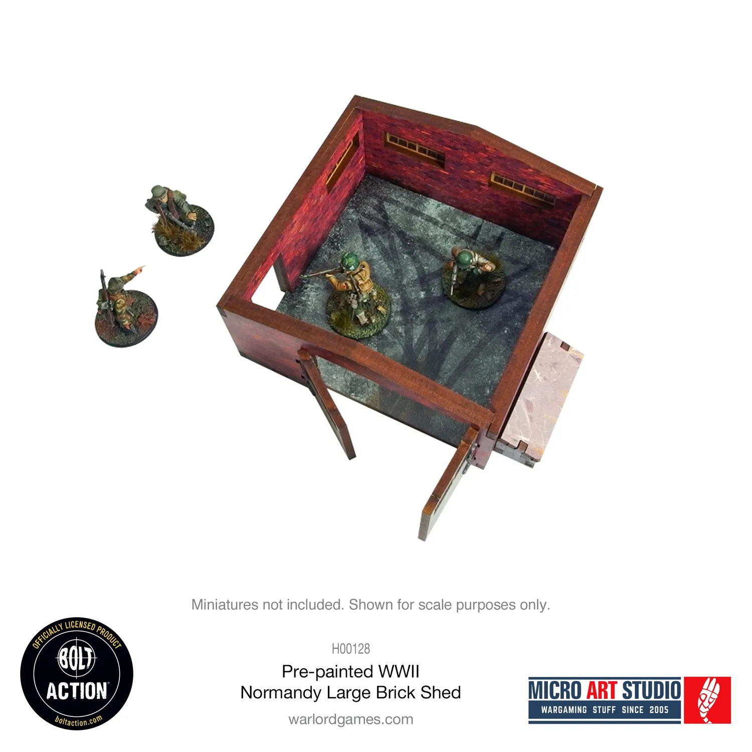 Bolt Action Normandy Large Brick Shed décor prépeint brique