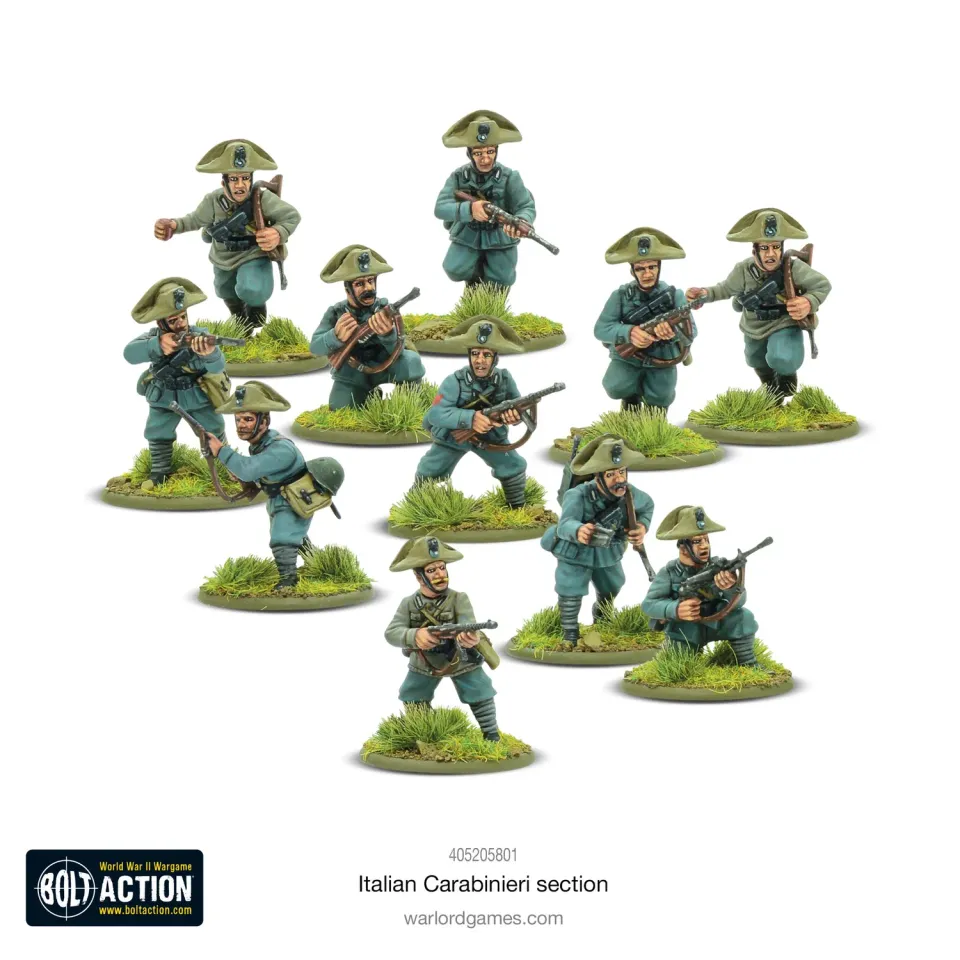 Bolt Action Italian Carabinieri section figurines