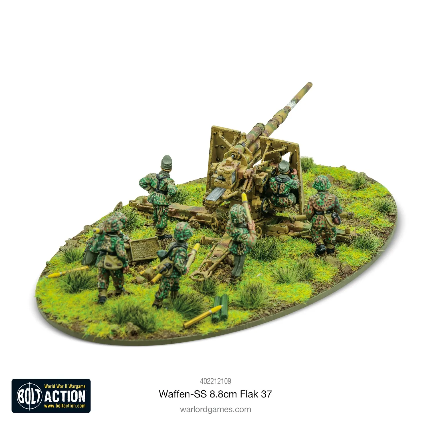 Bolt Action Waffen-SS 8.8cm Flak 37 canon miniature antichar