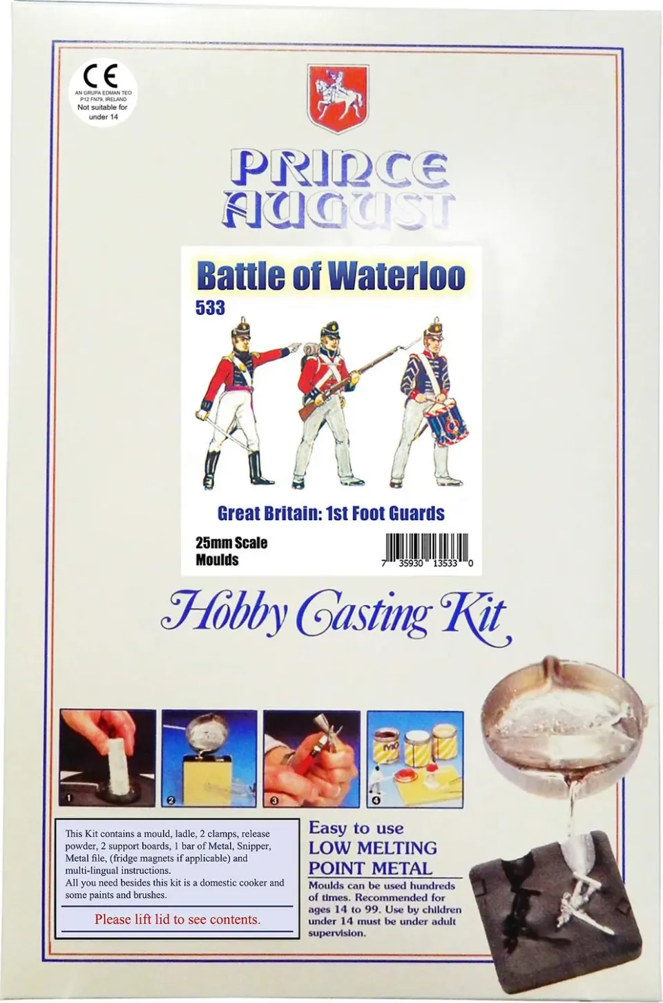 Prince August Hobby Casting Kit de démarrage British Foot Guards figurines 25 mm