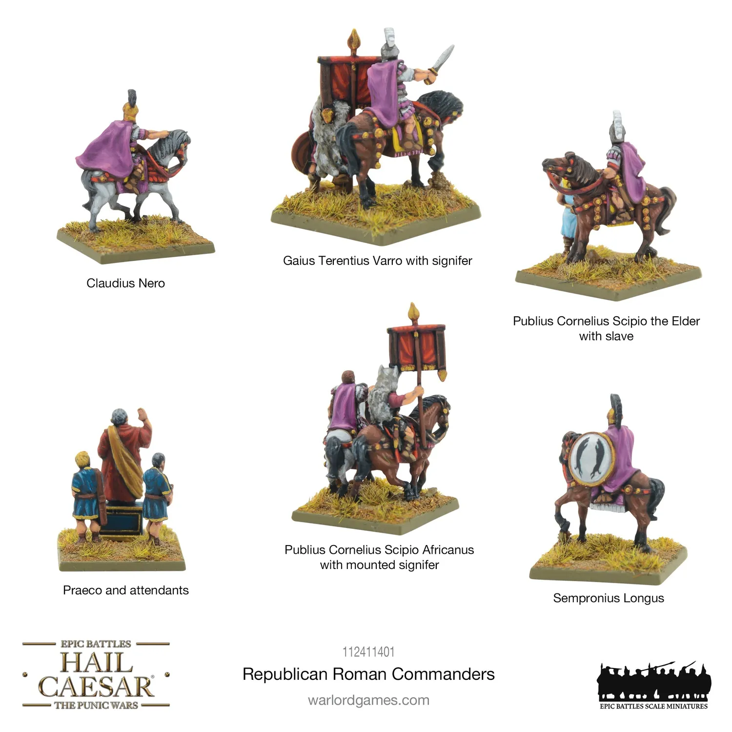 Warlord Games Hail Caesar Epic Battles Republican Roman Commanders figurines résine