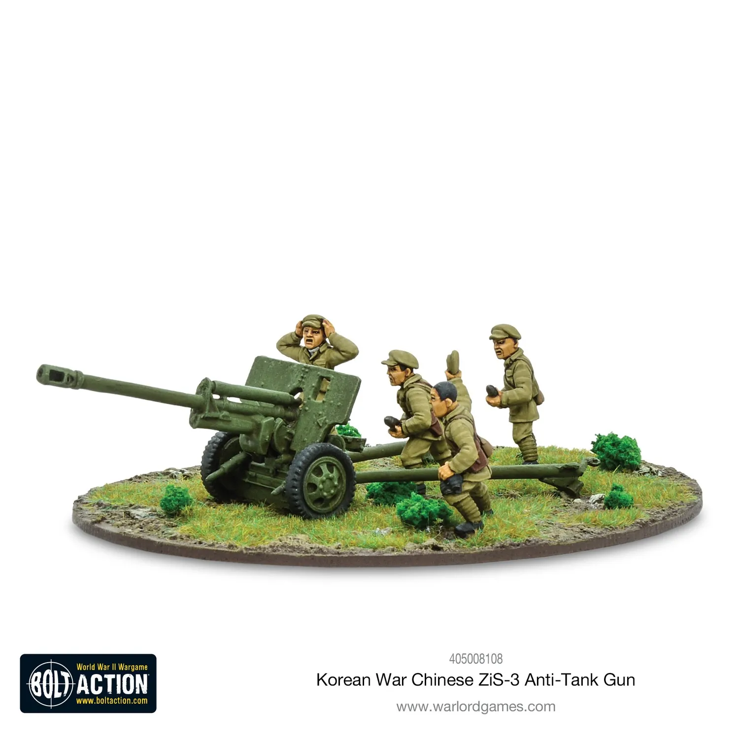 Bolt Action Korean War Chinese PVA ZIS-3 canon antichar métal