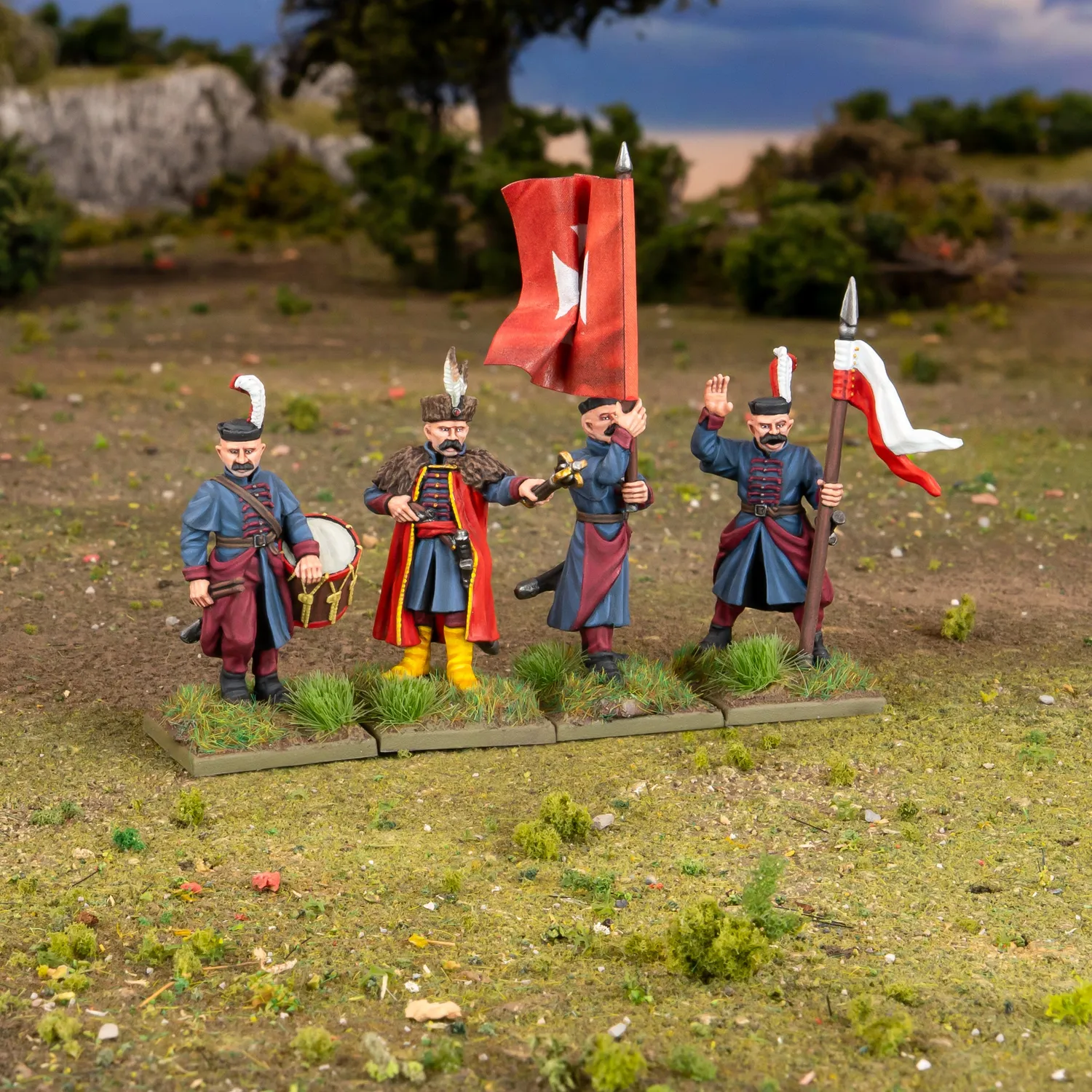Bolt Action Pike & Shotte Early Hajduks figurines métal 4 pièces