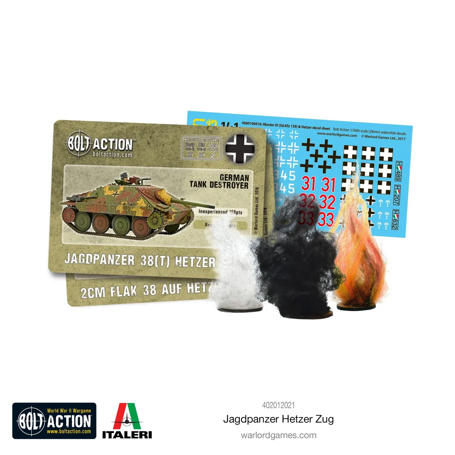 Bolt Action Jagdpanzer Hetzer Zug kit char plastique x3