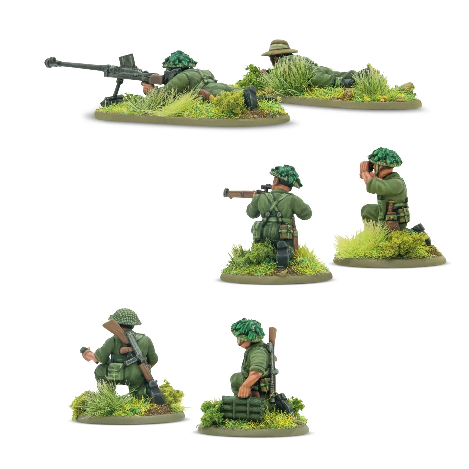 Bolt Action Gurkha weapon teams figurines résine soutien