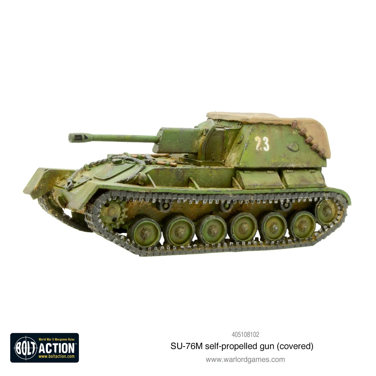Warlord Games Bolt Action SU-76M bâché canon automoteur résine