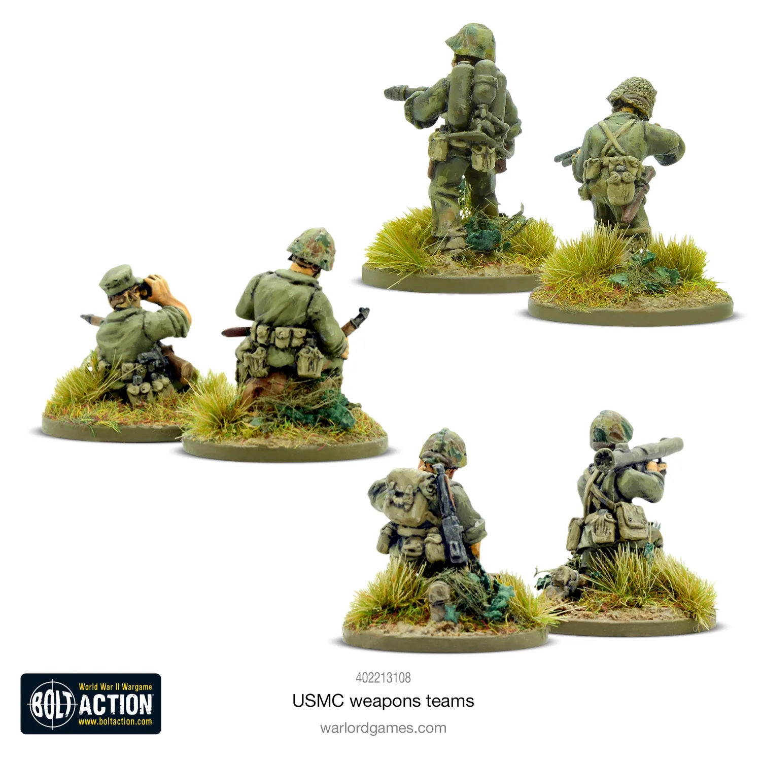 Warlord Games Bolt Action USMC Weapons Teams figurines
