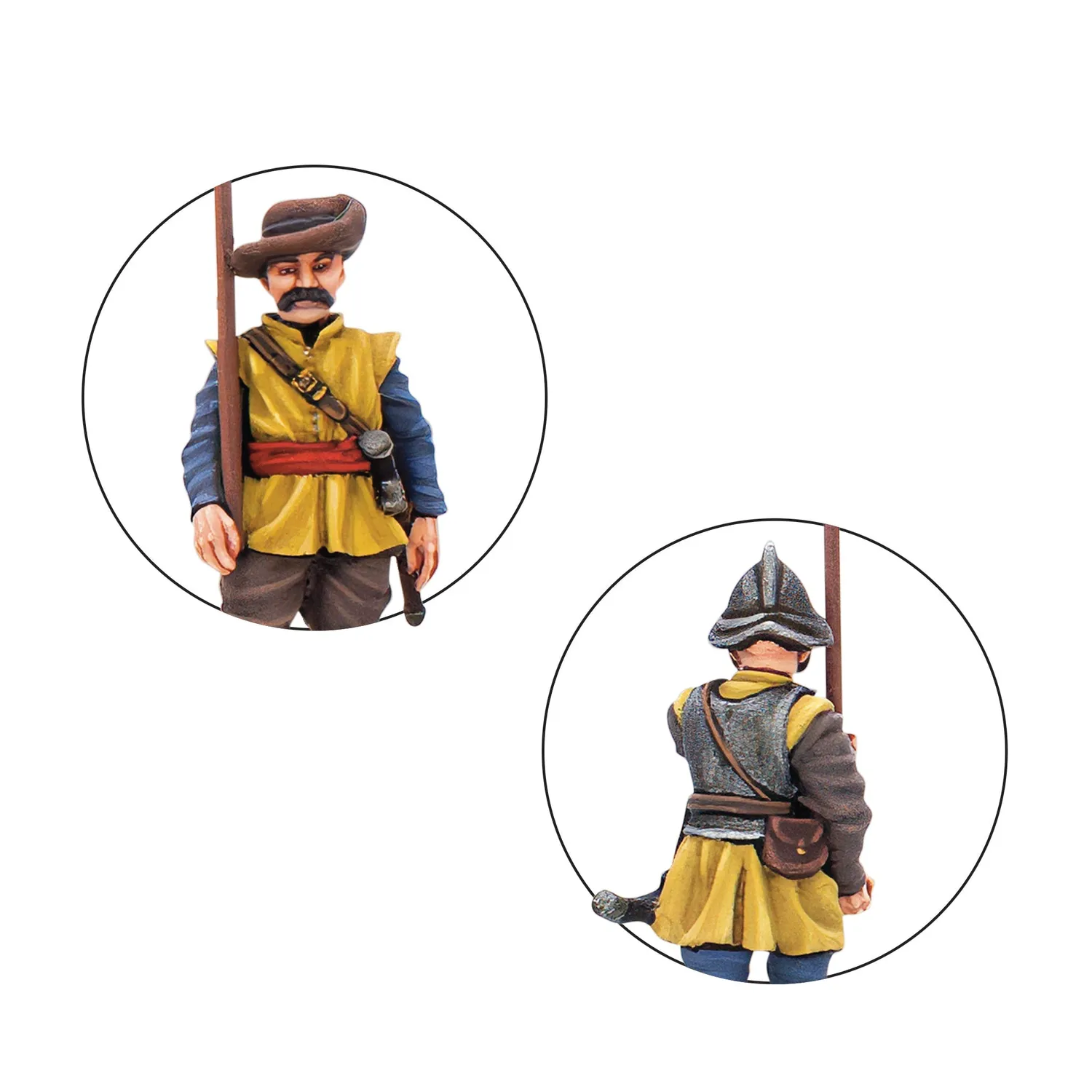 Bolt Action Pike & Shotte mercenaires piquiers figurines métal x8