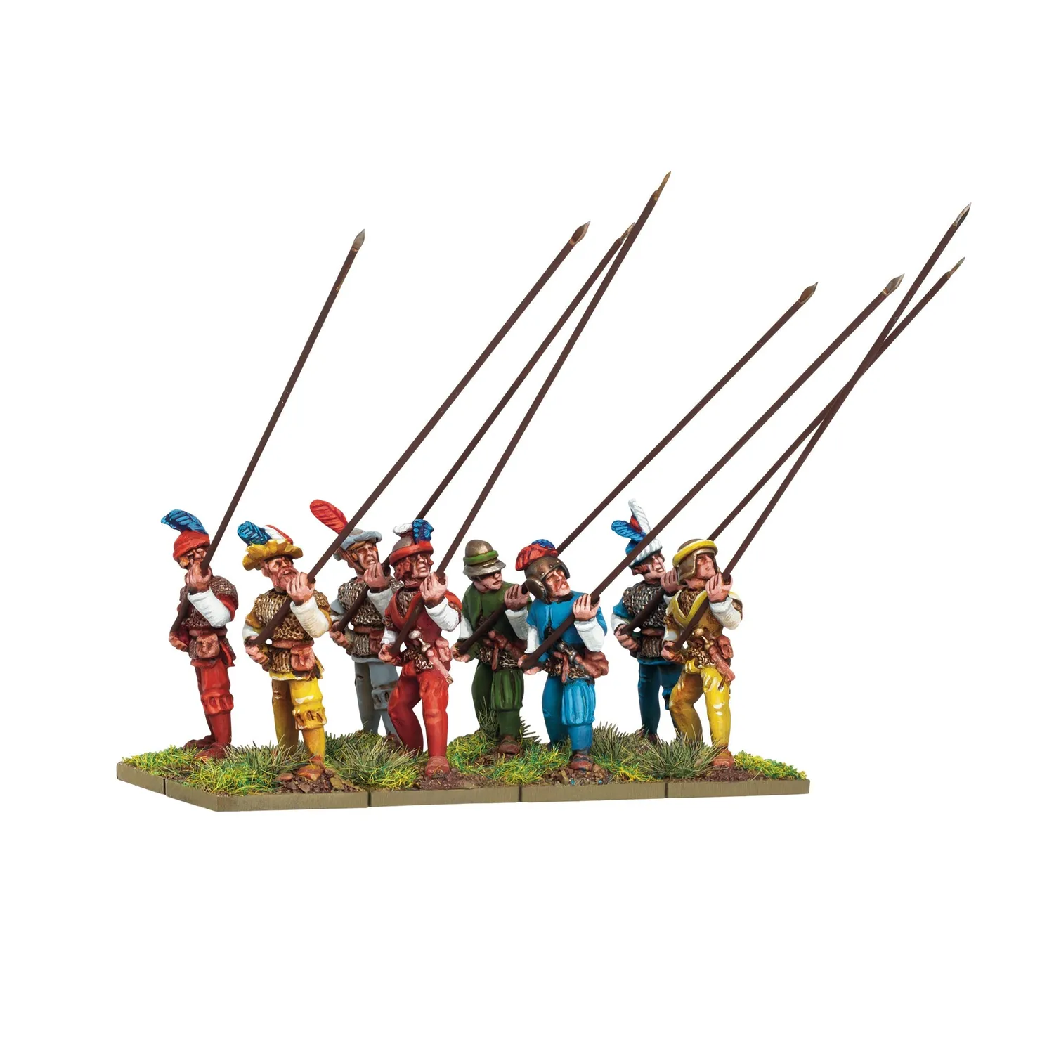 Bolt Action Pike & Shotte Italian Wars Swiss Pikemen At port 60 figurines métal 8 pièces