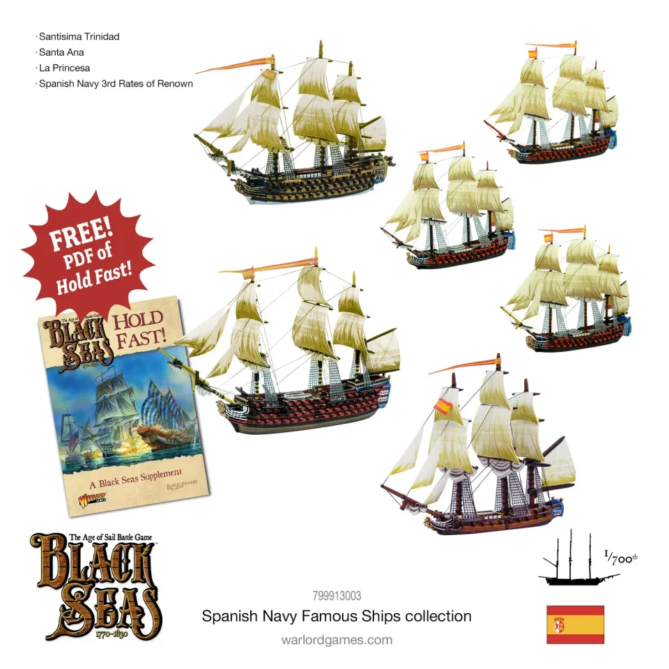 Bolt Action Black Seas Spanish Navy Famous Ships Bundle