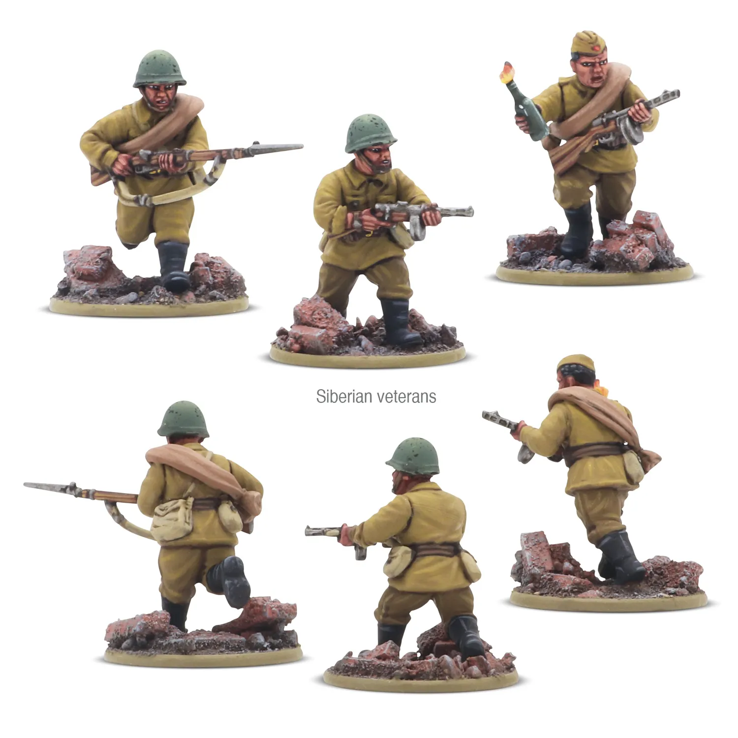 Bolt Action Soviet Army Infantry Platoon boîte 30 figurines été