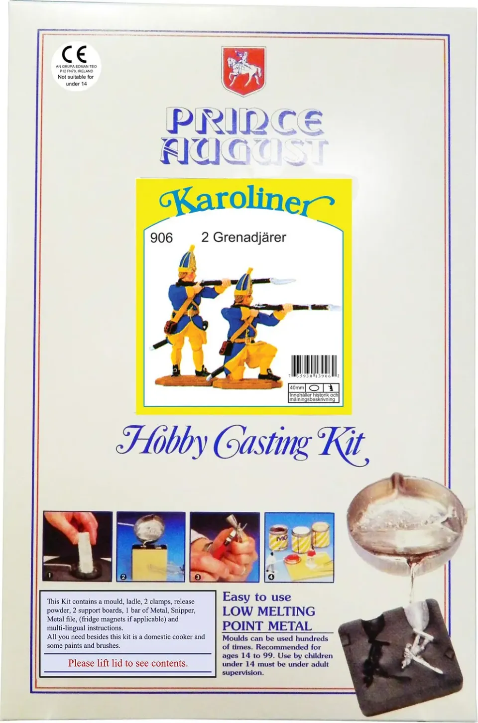 Prince August Karoliners Pa13906 kit de moulage grenadiers 40 mm
