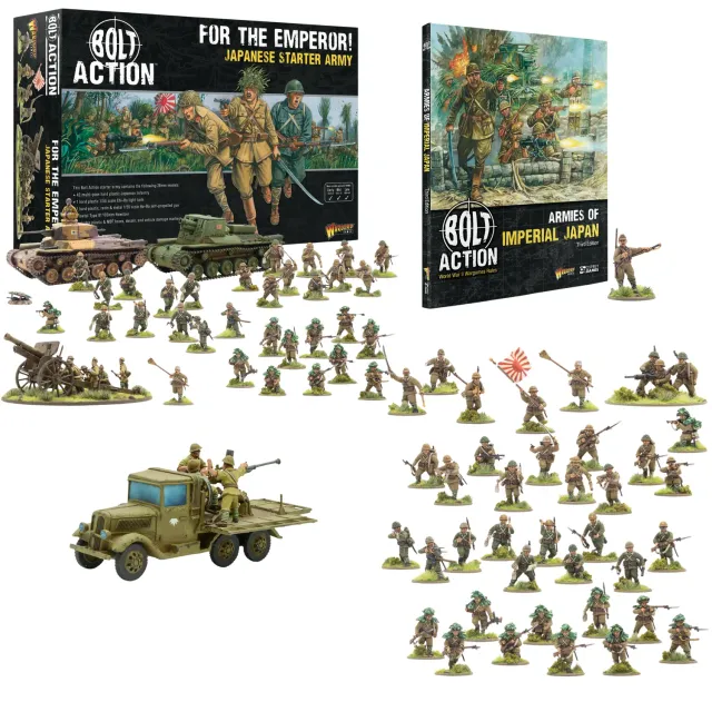 Bolt Action For the Emperor! bundle figurines japonaises 72 plastique véhicules