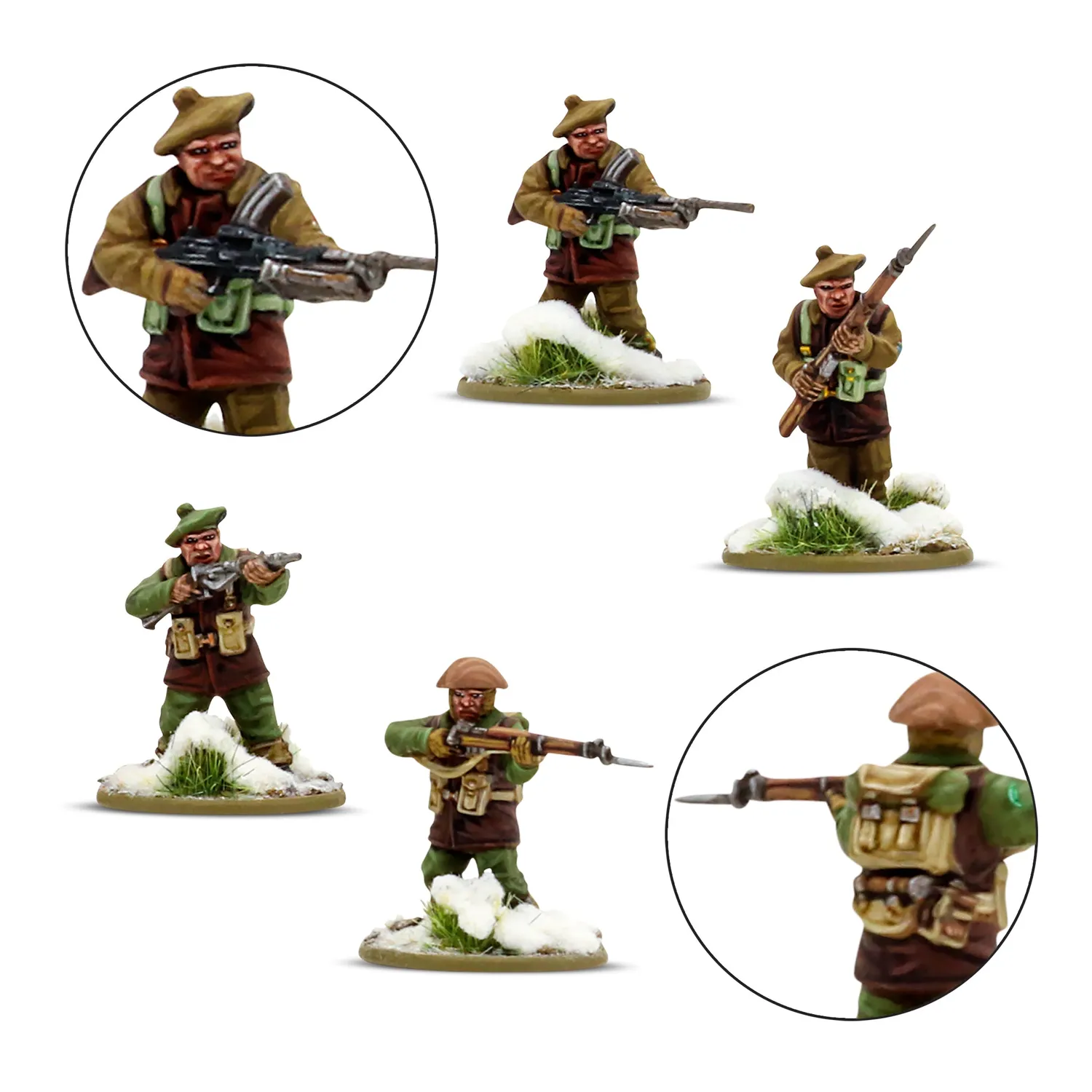 Bolt Action British Canadian Infantry Winter platoon 30 plastique