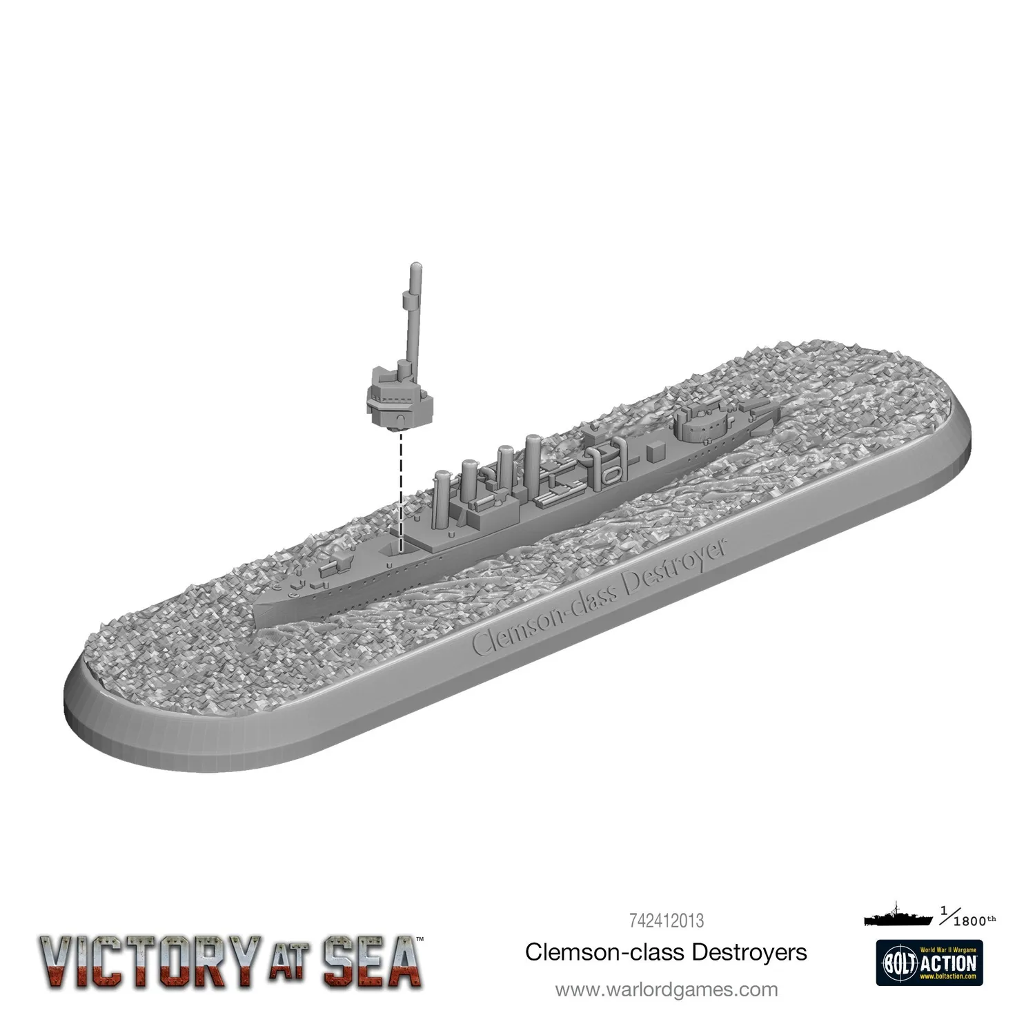Warlord Games Victory at Sea Clemson-class maquette destroyers