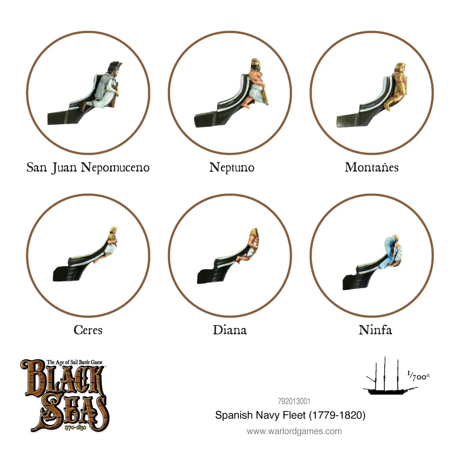 Warlord Games Black Seas Spanish Navy Fleet coffret flotte voile