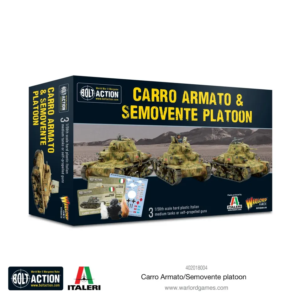 Bolt Action Carro Armato M13 Platoon kit de chars italien 3 pièces
