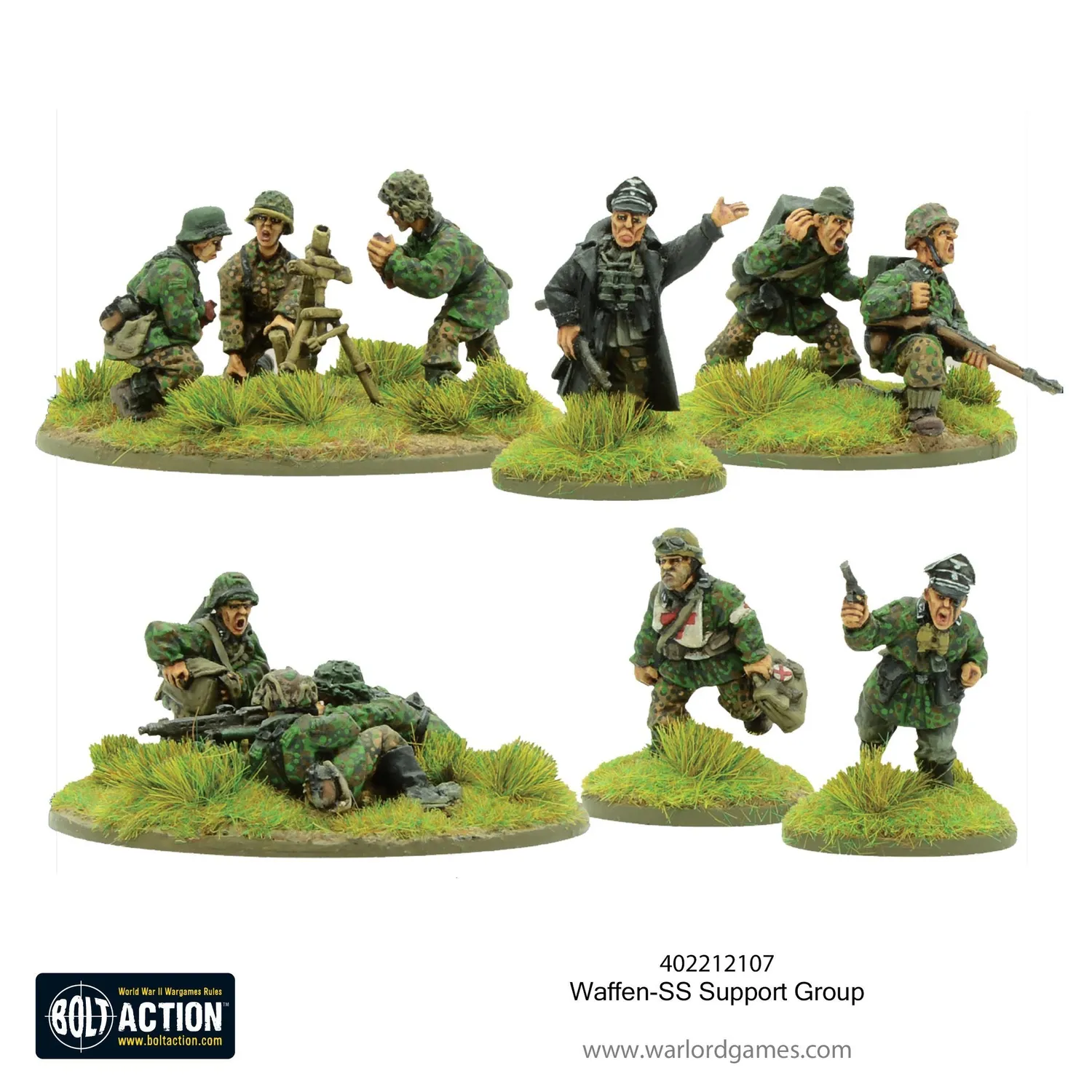 Warlord Games Bolt Action Waffen-SS Support Group boîte métal