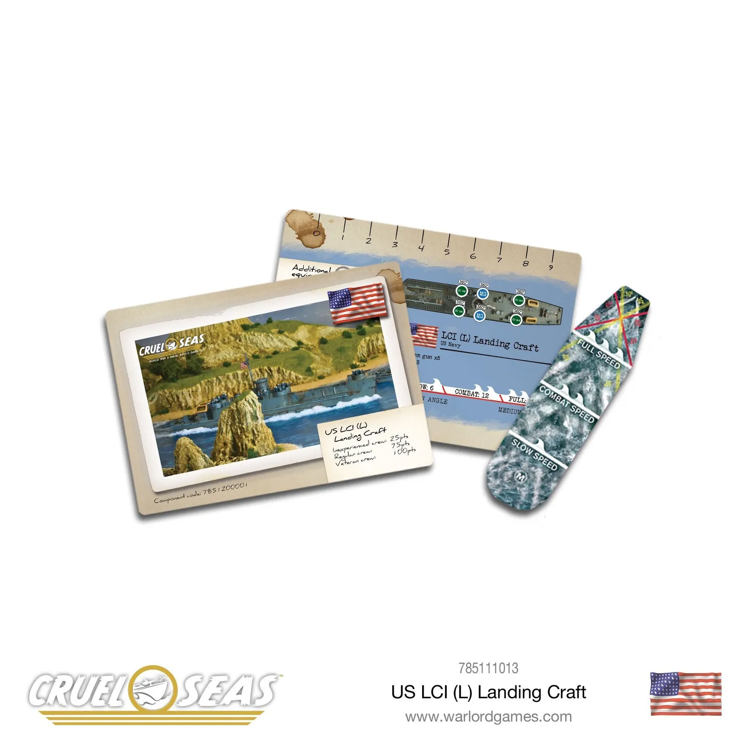 Bolt Action Cruel Seas US LCI(L) Landing Craft navire US Navy