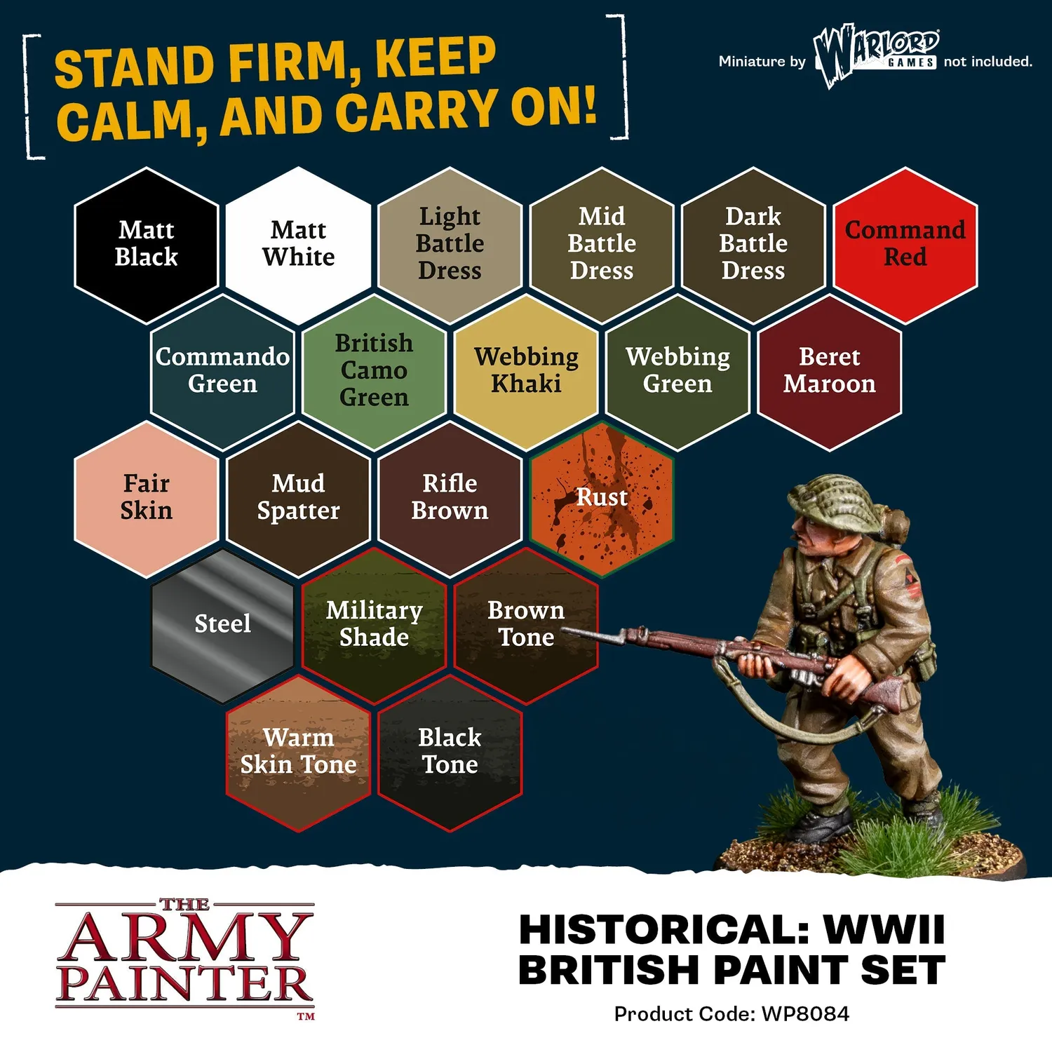 Bolt Action Warpaints Fanatic World War II British set peinture 20 pots