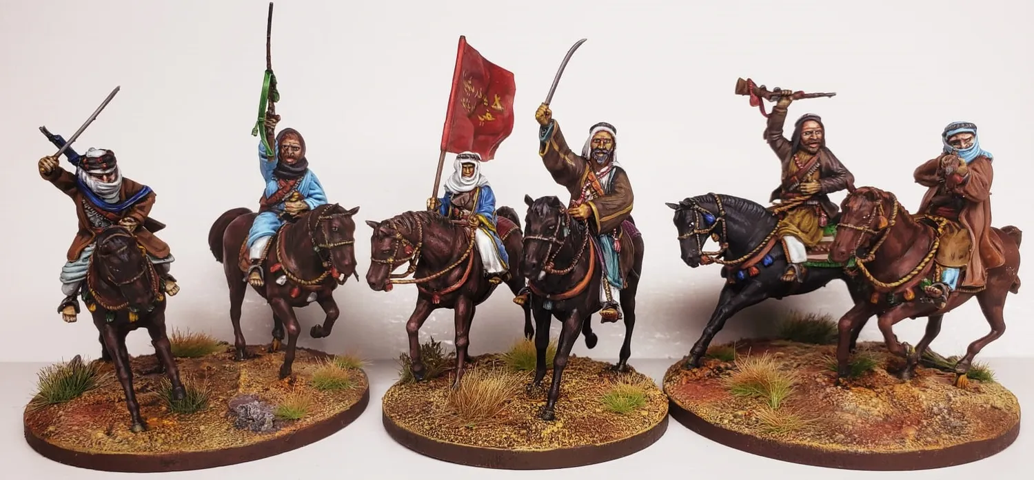 Des Tranchées aux Barricades Aouda Howeitat cavaliers figurines 28mm