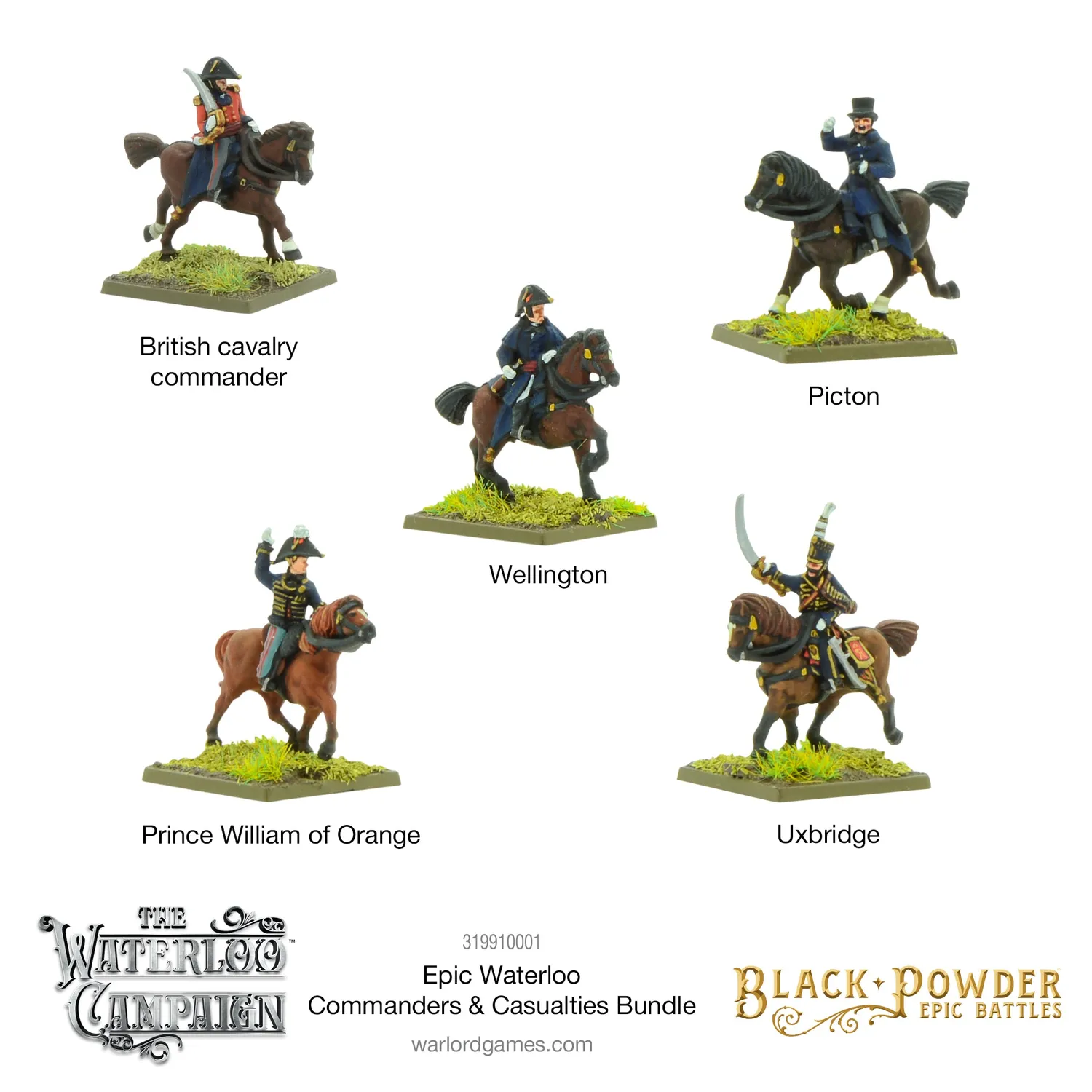 Bolt Action Epic Waterloo Commanders & Casualties Bundle figurines