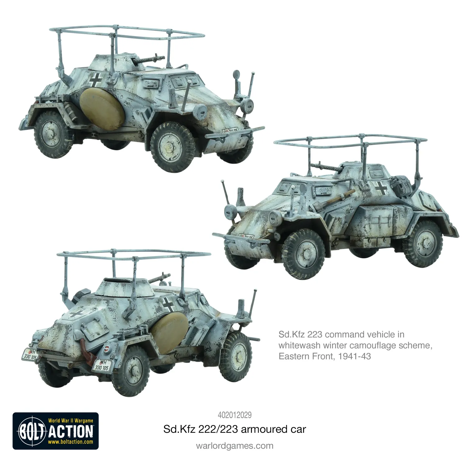 Bolt Action Sd.Kfz 222/223 voiture blindée plastique