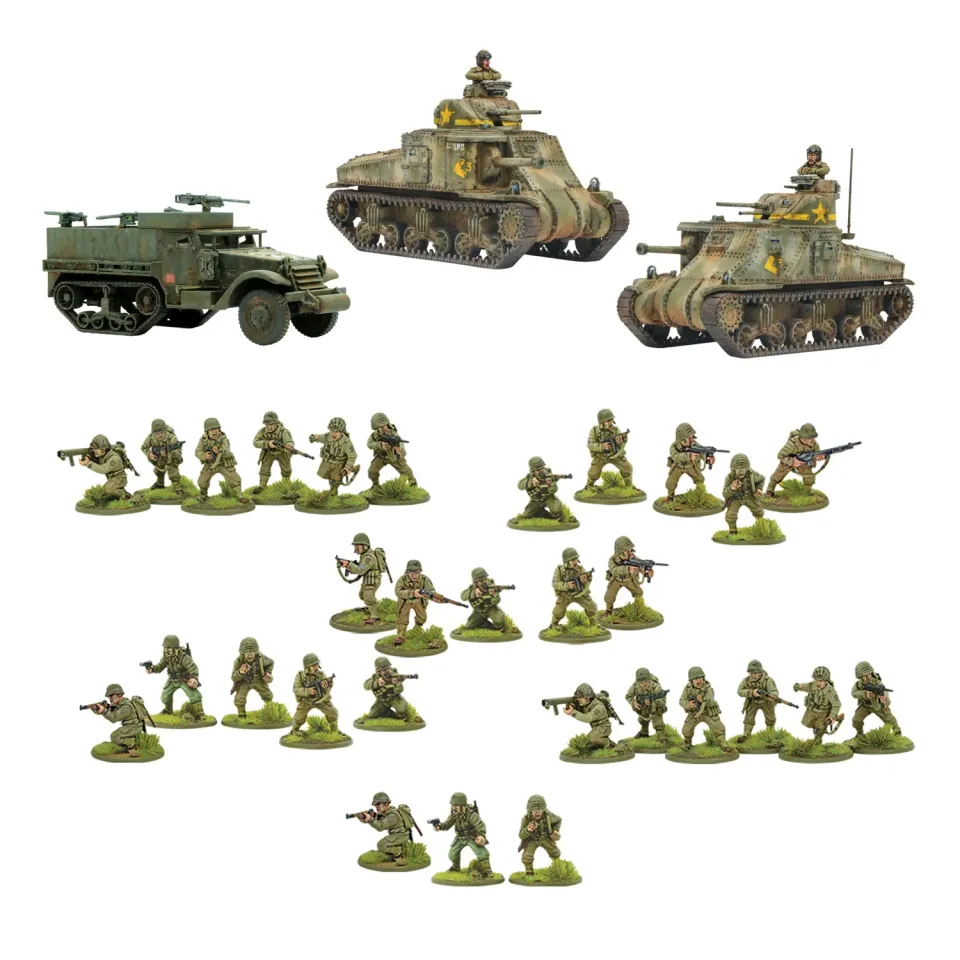 Bolt Action Operation Torch Bundle pack tanks M3 Lee et infanterie plastique