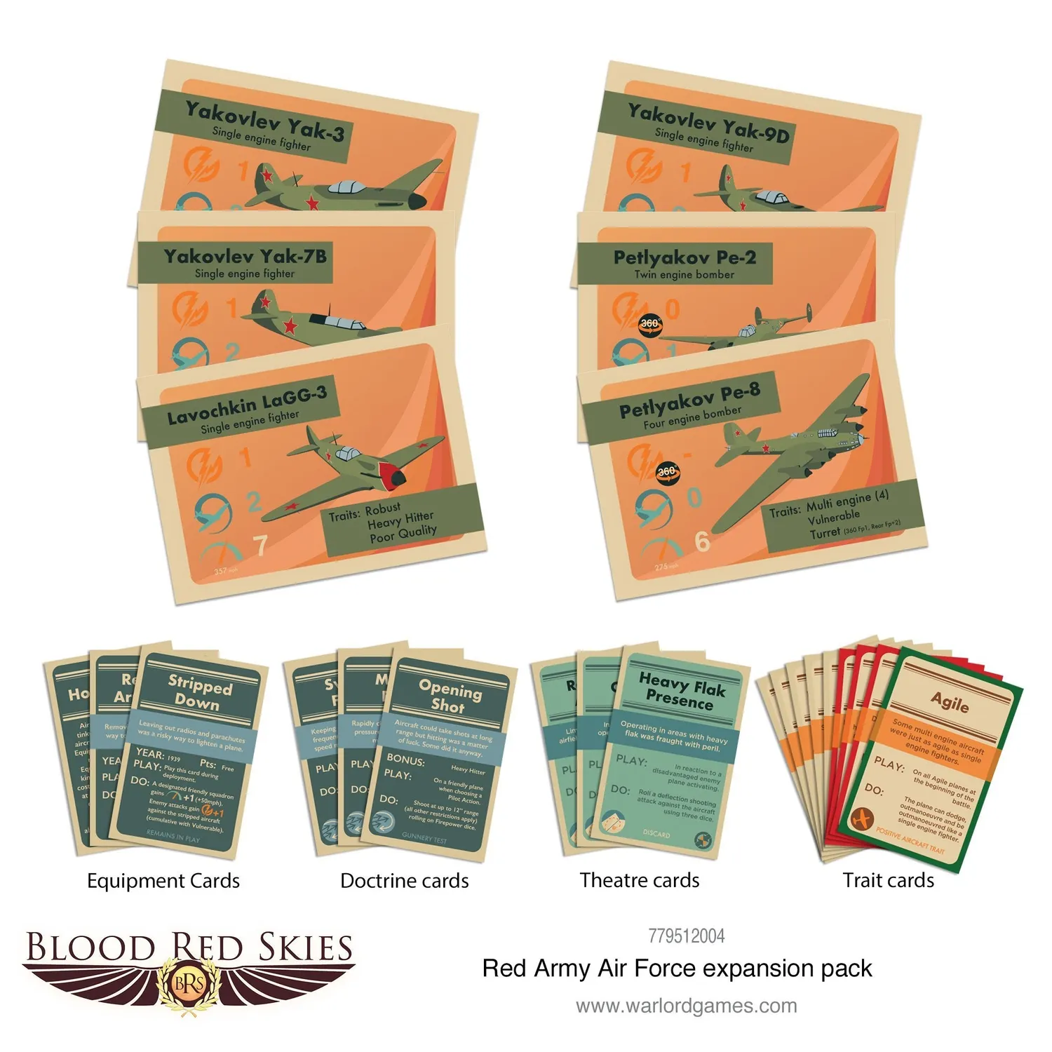 Bolt Action Blood Red Skies Red Army Air Force cartes extension