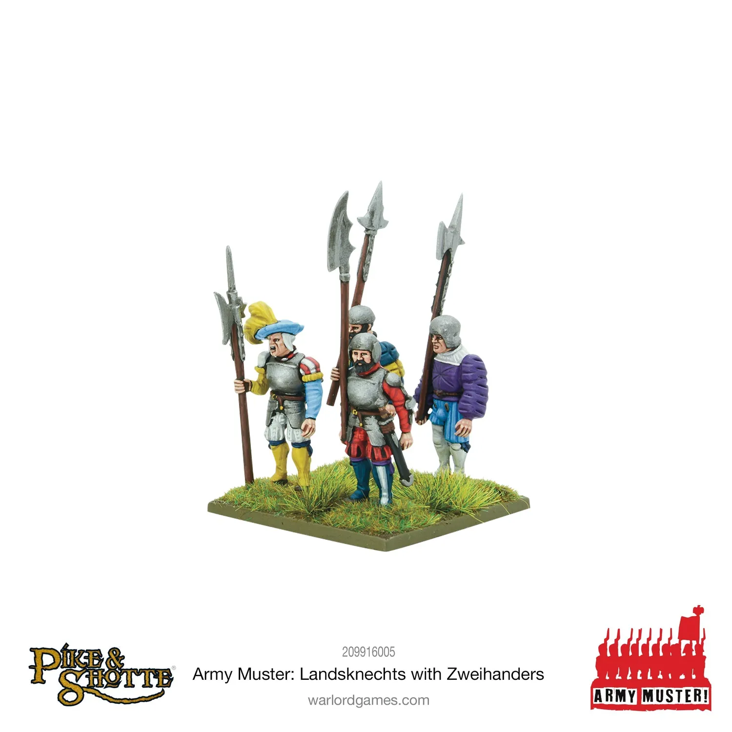 Warlord Games Pike & Shotte Army Muster Landsknechts Zweihanders plastique