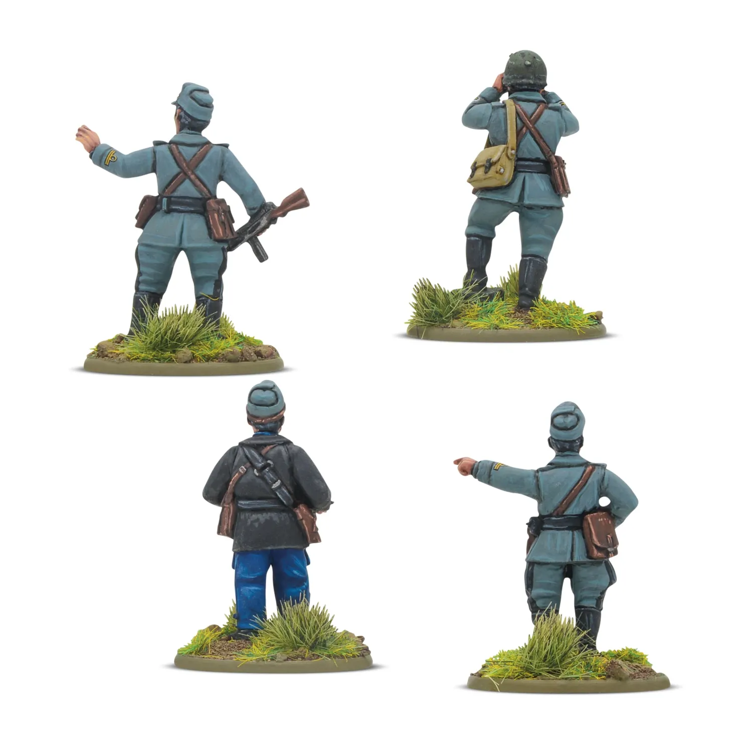 Bolt Action Italian Platoon Commanders officiers italiens en résine 4 figurines