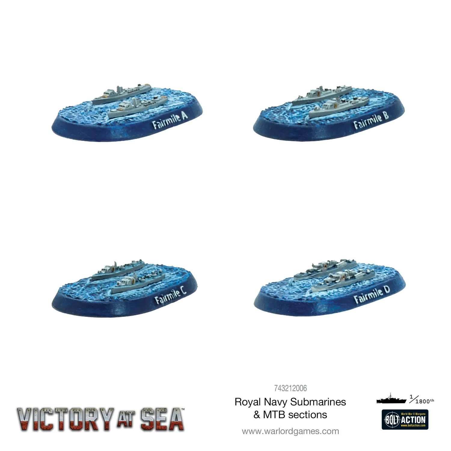 Victory at Sea Royal Navy Submarines & MTB résine