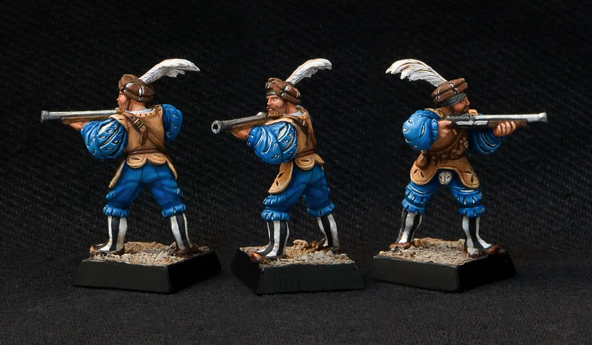 Brother Vinni Landsknecht Handgunners 01 figurine résine 28mm lot de 3