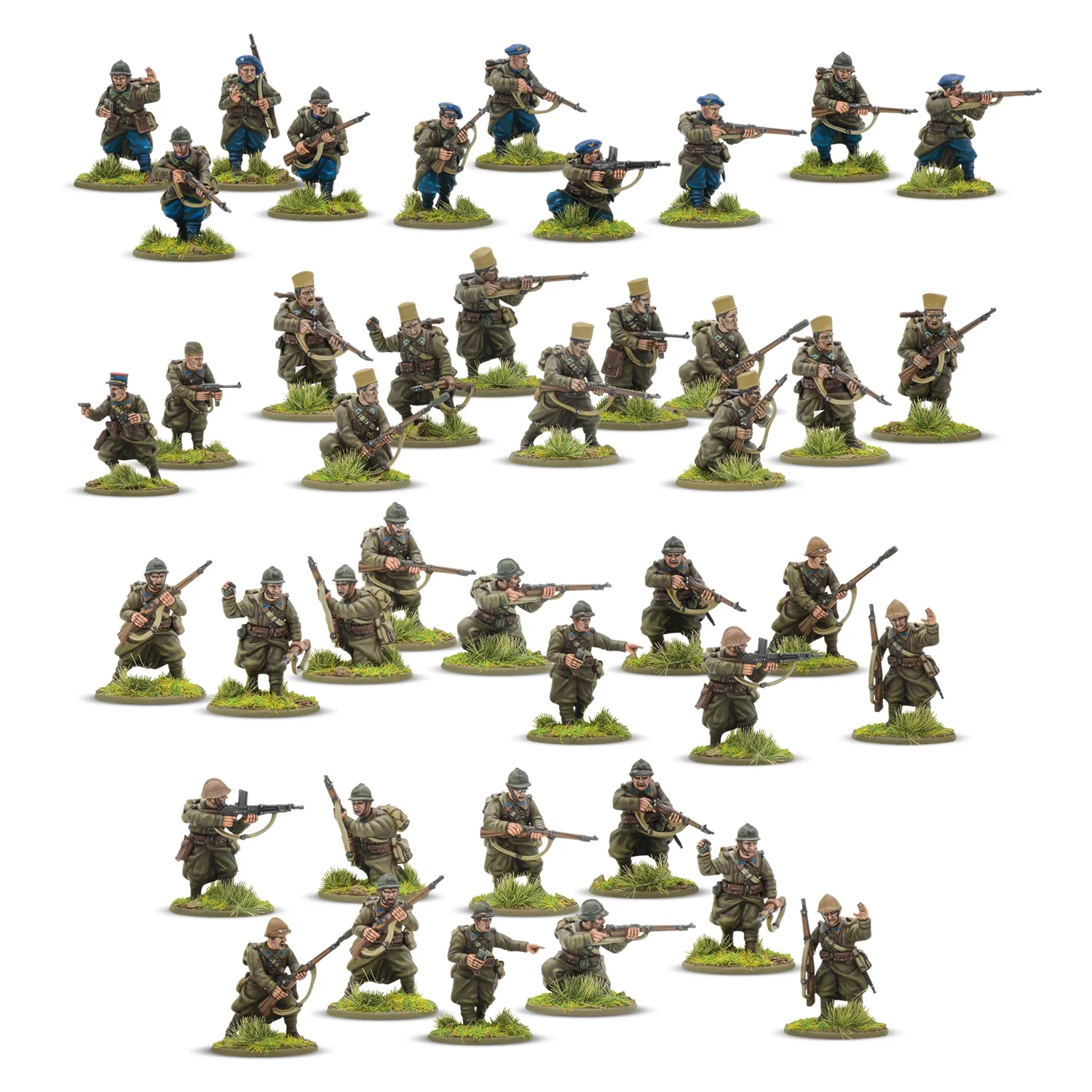 Bolt Action Hold The Line! - French Starter Army armée française 42 figurines plastique