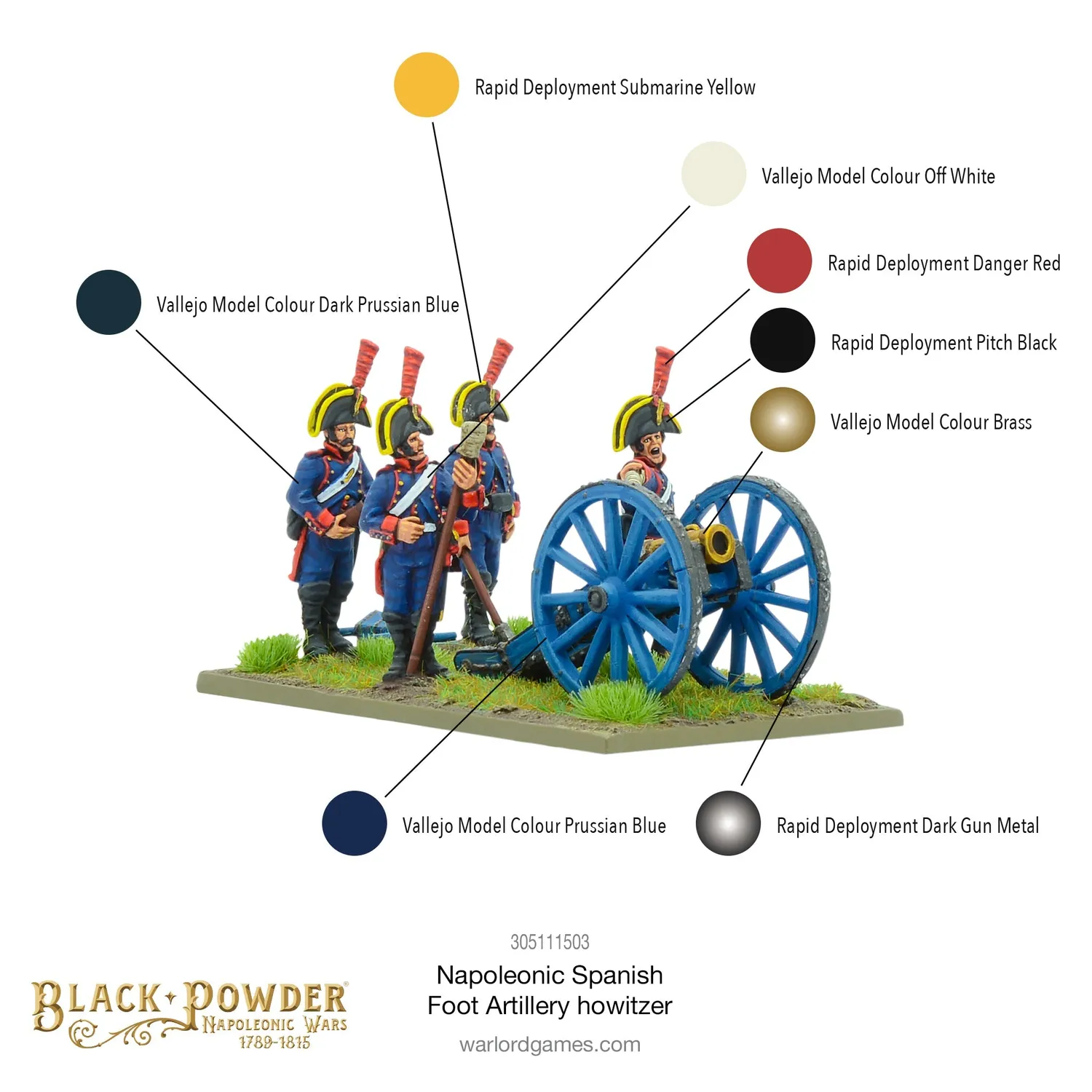 Warlord Games Black Powder obusier espagnol figurines 28 mm