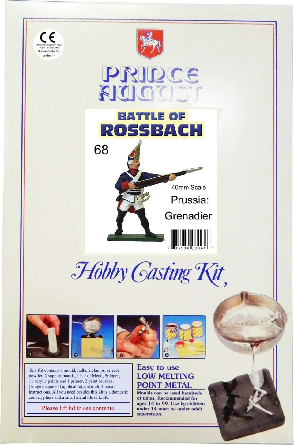 Prince August Hobby Casting Value Kit PA1368 grenadier prussien 40 mm