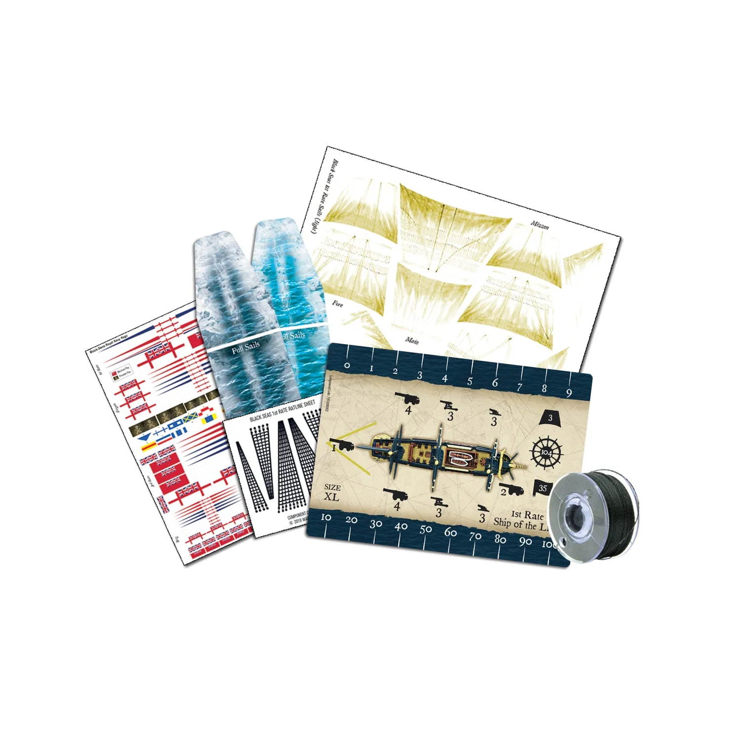 Bolt Action Black Seas HMS Britannia (Royal Navy 1st Rate) navire résine métal bundle