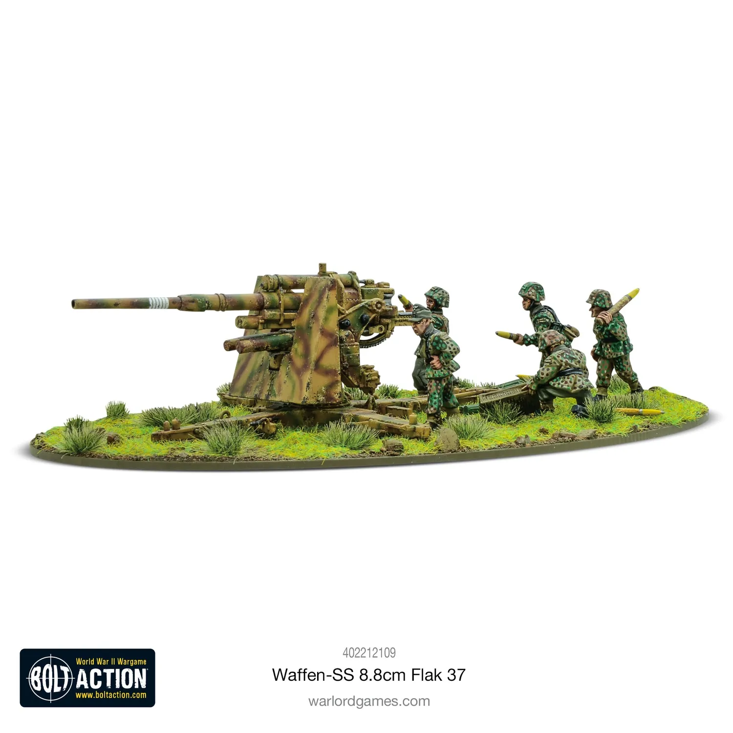 Bolt Action Waffen-SS 8.8cm Flak 37 canon miniature antichar