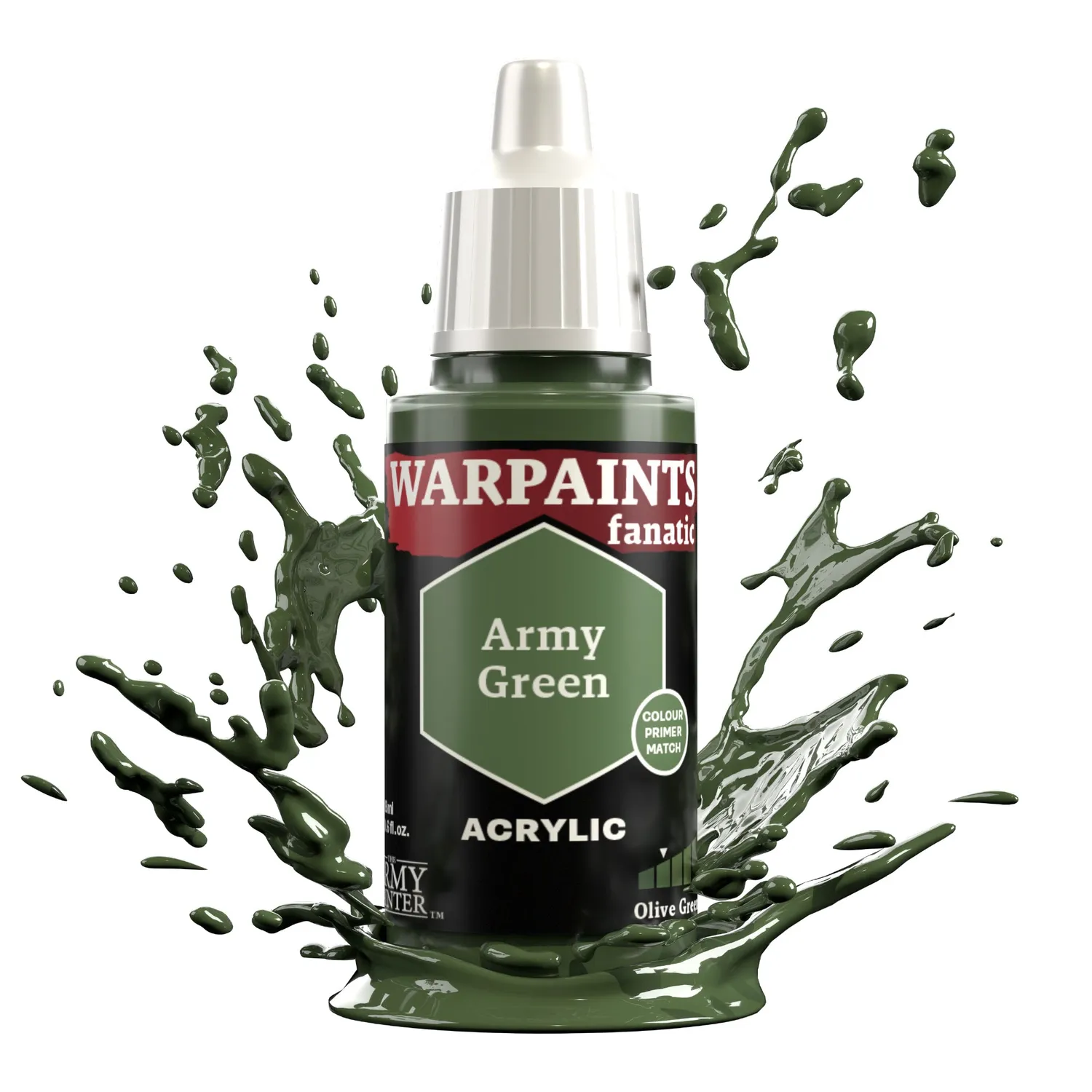 Warpaints Fanatic Army Green peinture acrylique 18 ml très couvrante