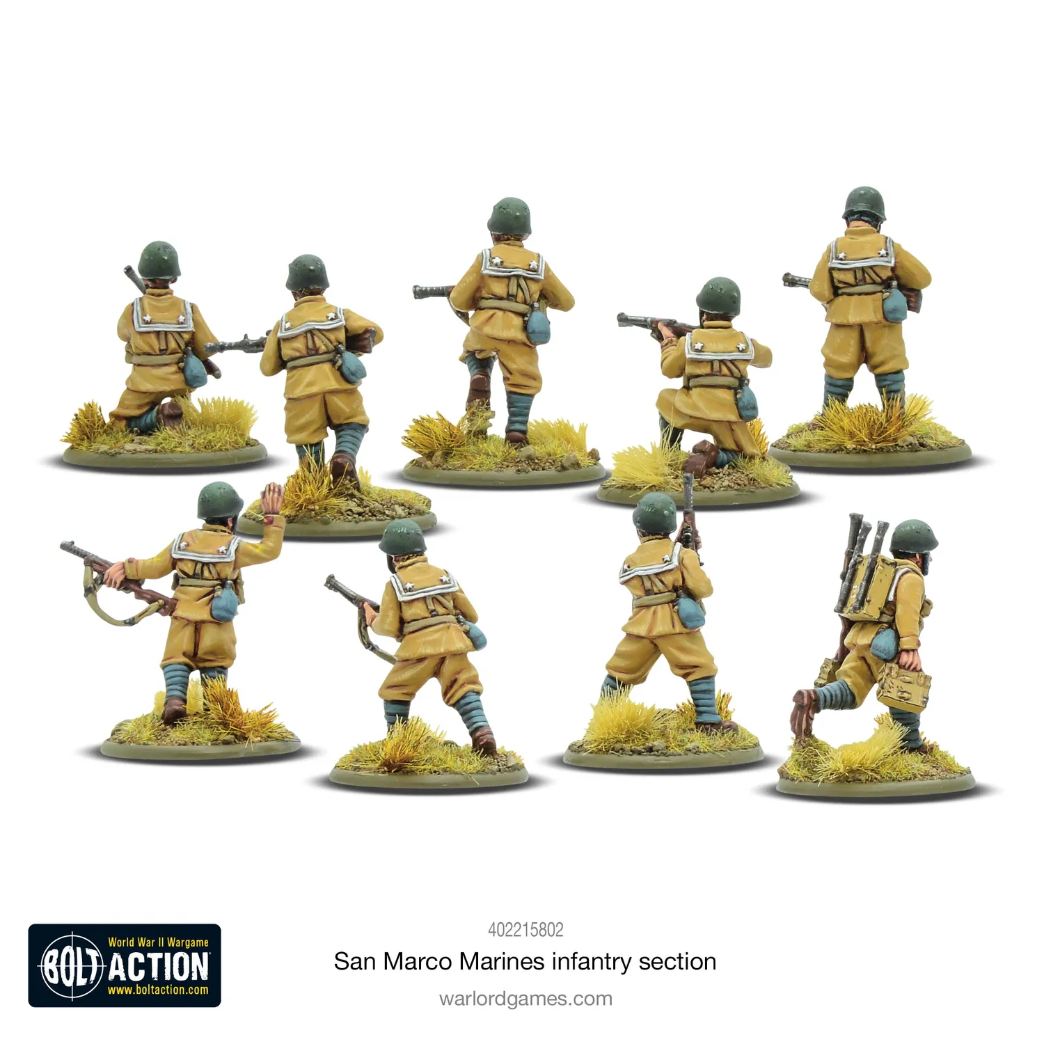 Bolt Action San Marco Marines Infantry Section figurines métal