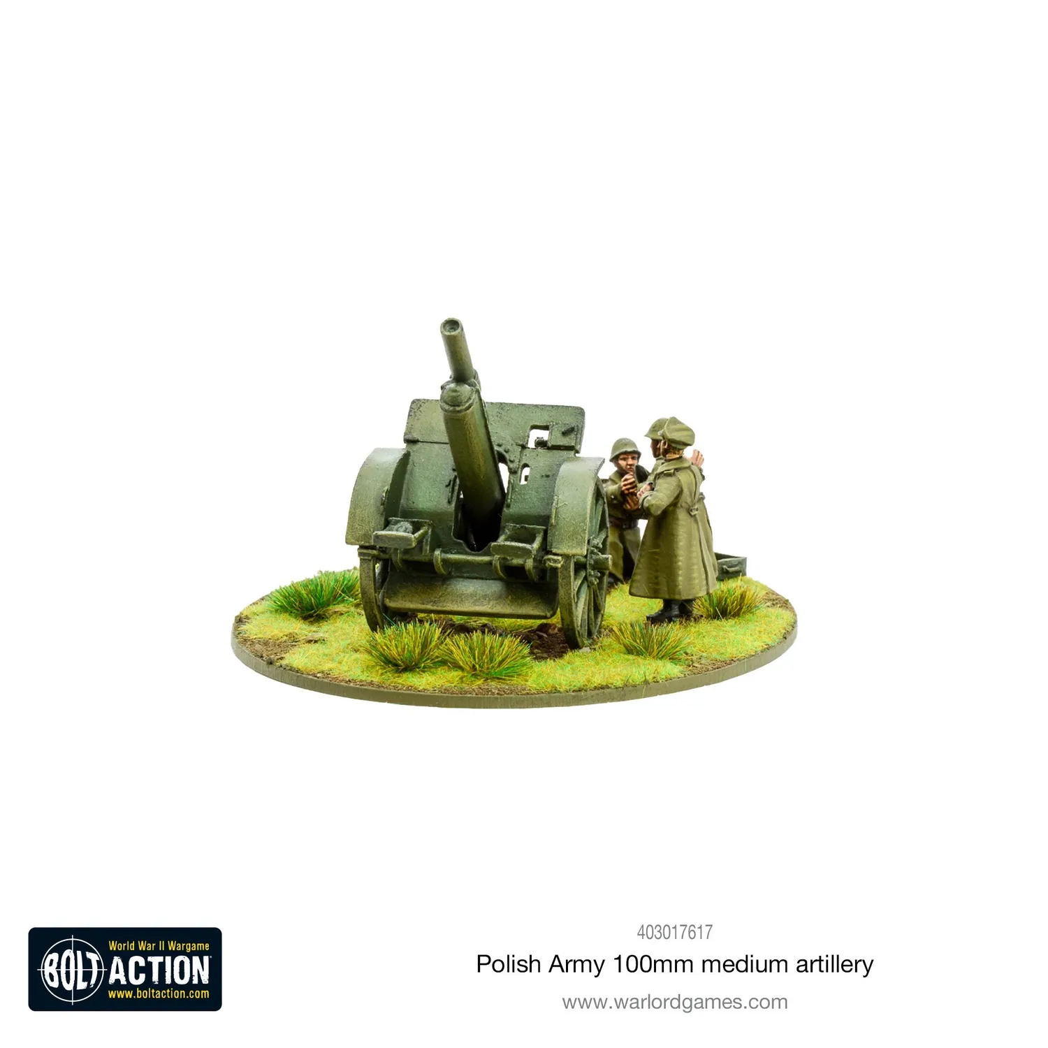 Bolt Action Polish Army 100mm artillerie métal