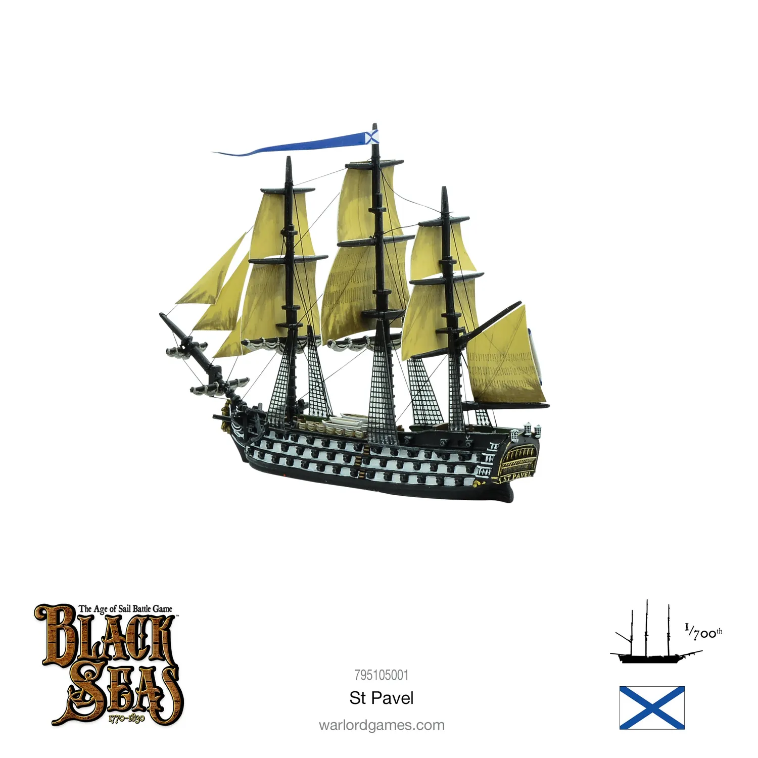 Warlord Games Black Seas St. Pavel vaisseau russe résine