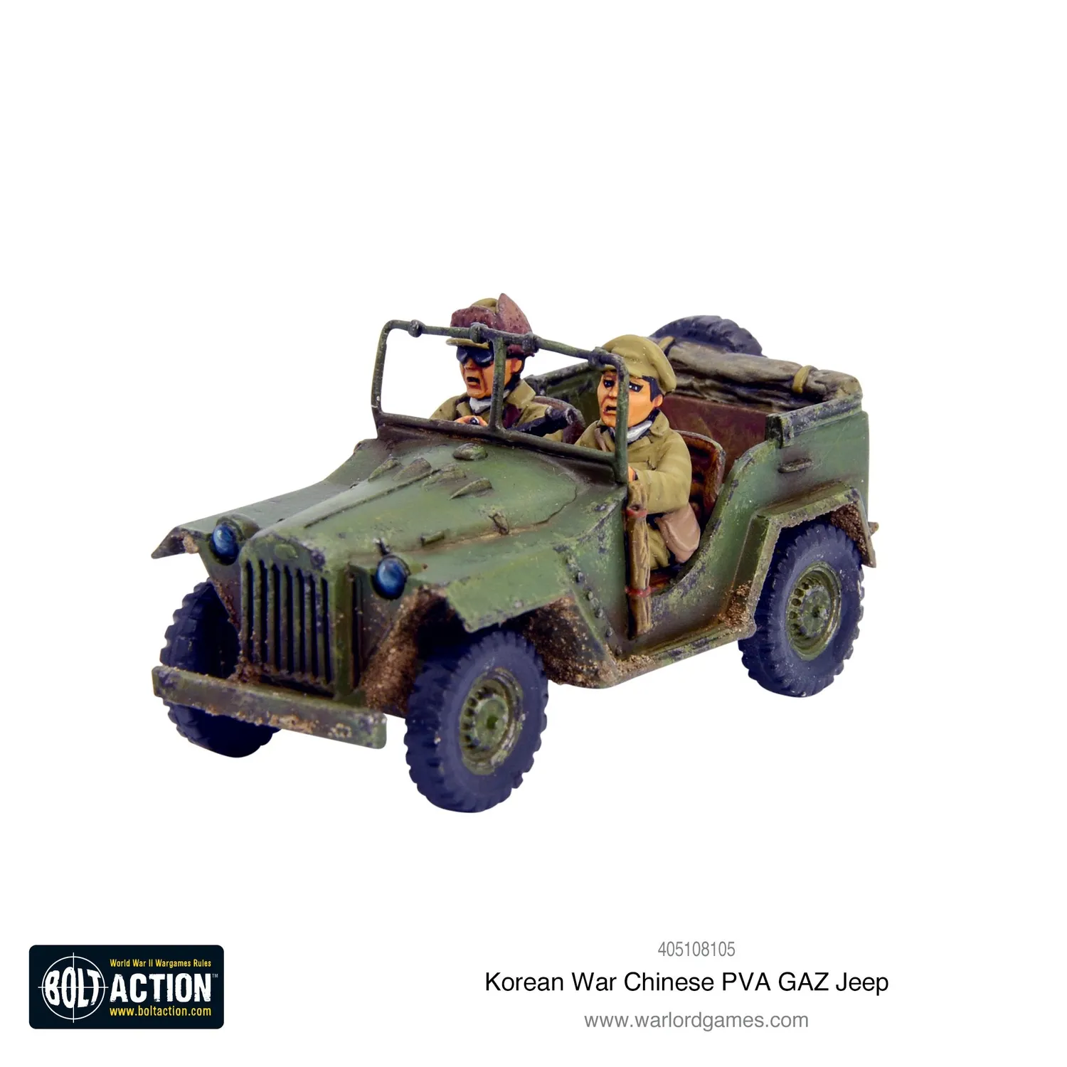 Bolt Action Korean War Jeep GAZ PVA chinois véhicule résine métal