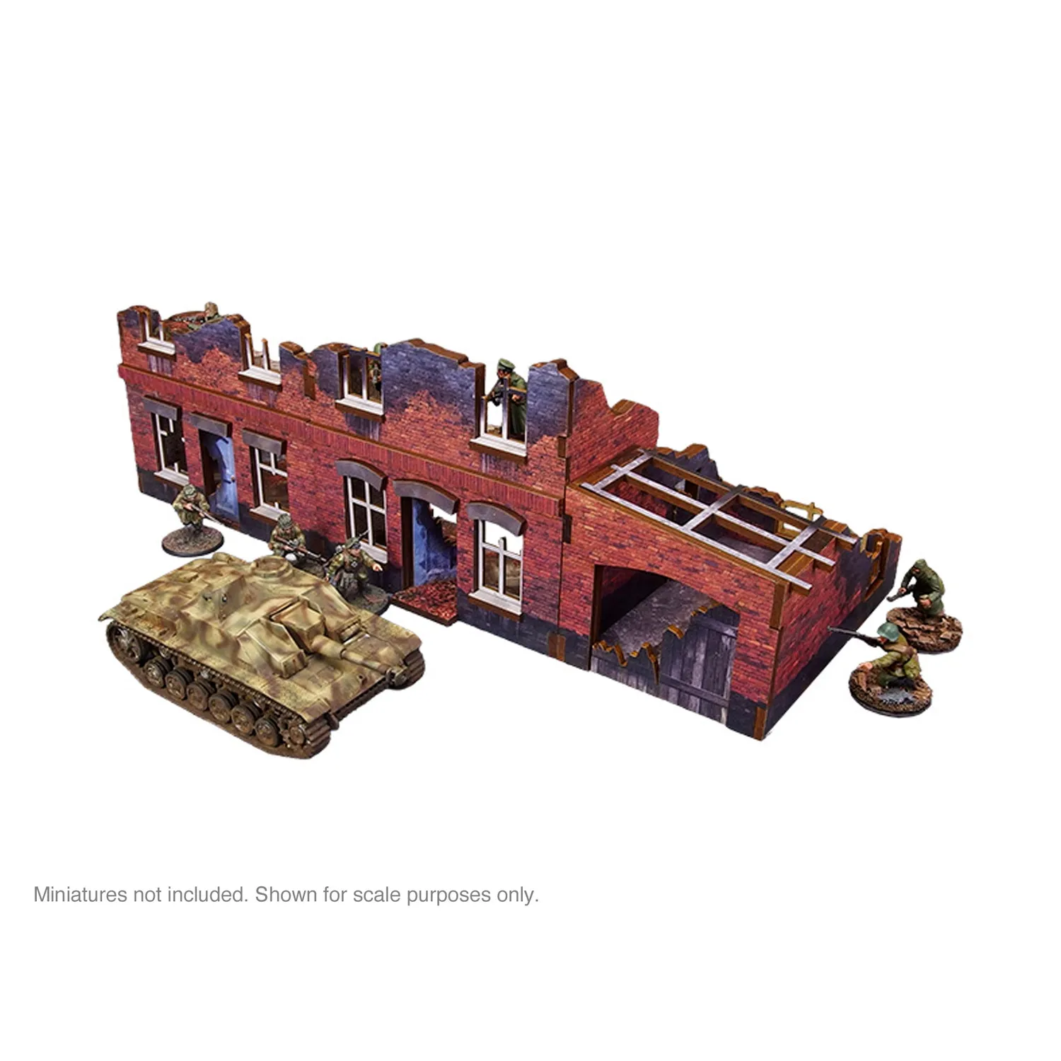 Bolt Action WW2 Ostfront Stalingrad Small House with garage décor prépeint HDF