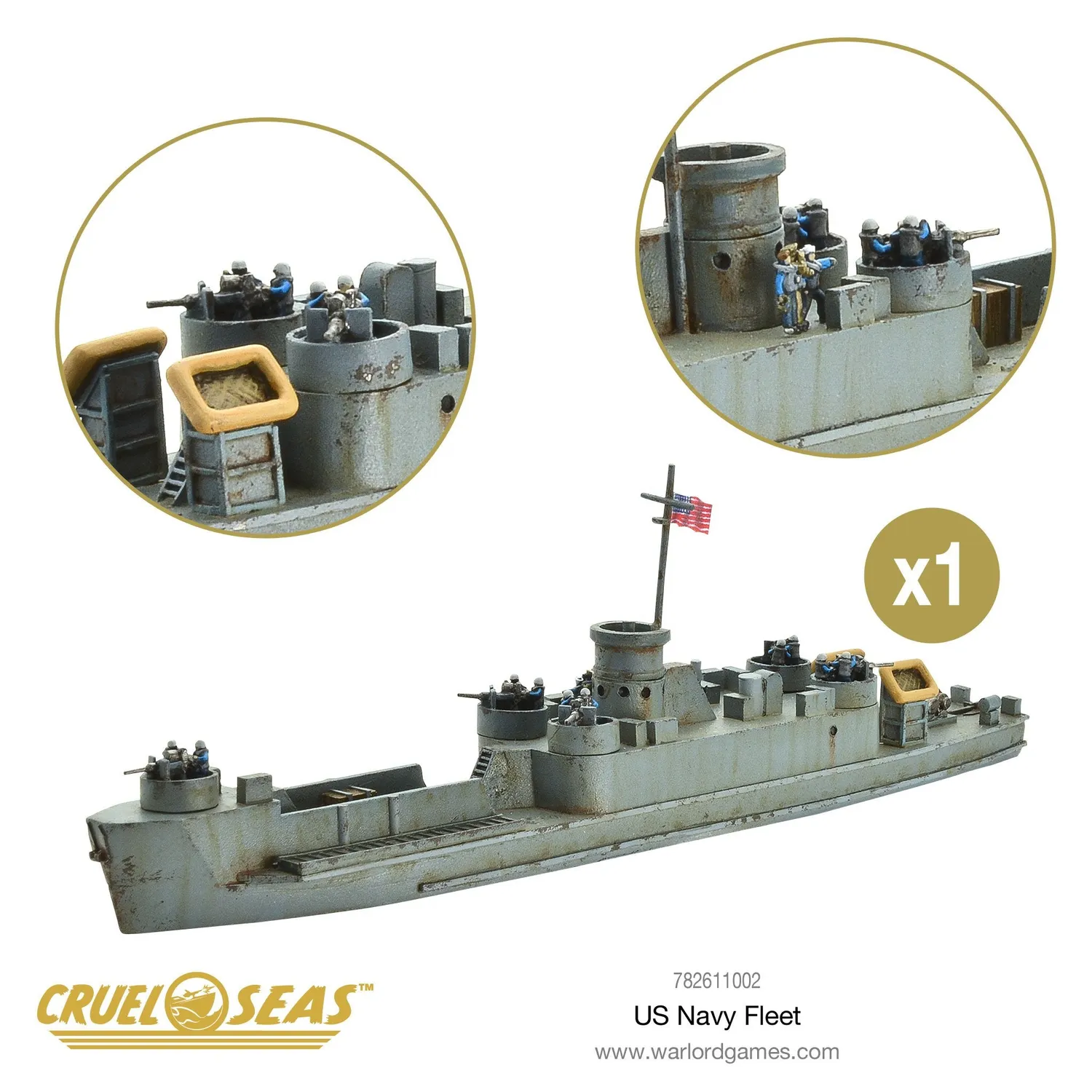 Bolt Action Cruel Seas US Navy Fleet + Aircraft Deal flotte navale