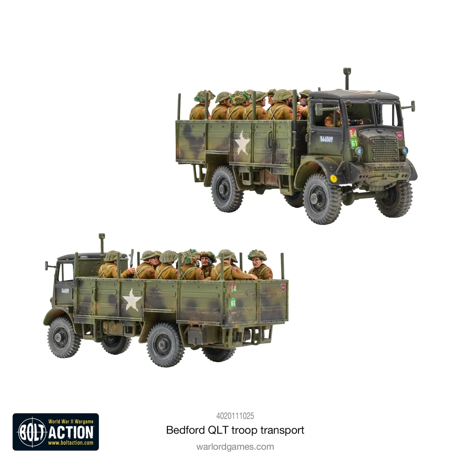 Bolt Action Bedford QLT camion de transport plastique