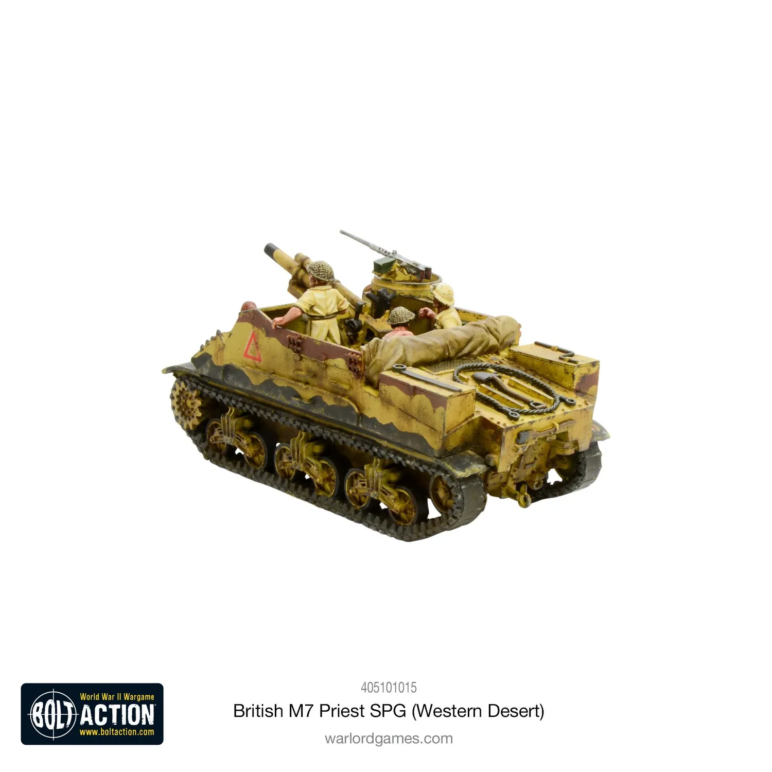 Bolt Action British M7 Priest SPG Western Desert véhicule résine métal