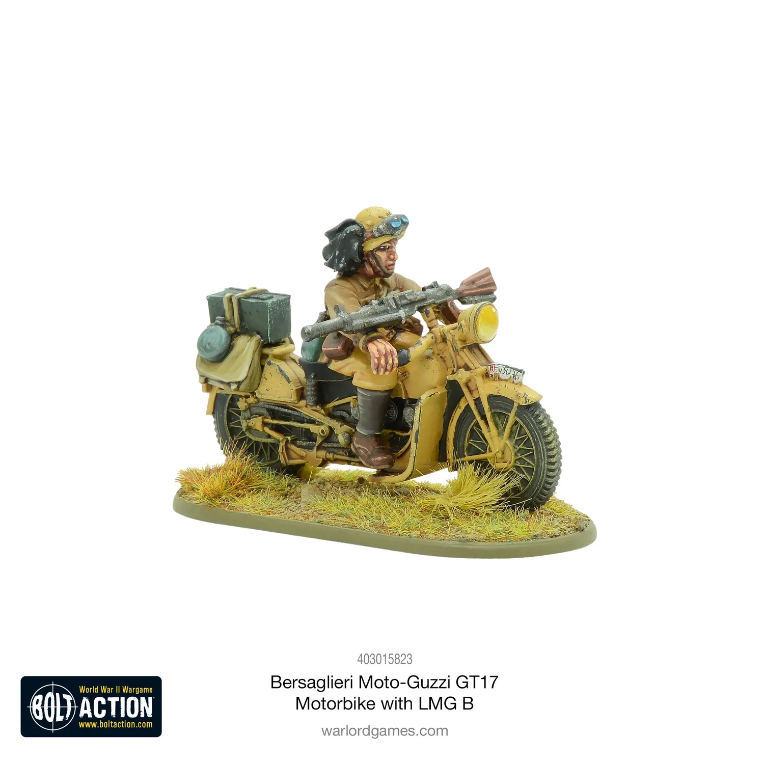 Bolt Action Bersaglieri Moto-Guzzi GT17 moto avec LMG B métal
