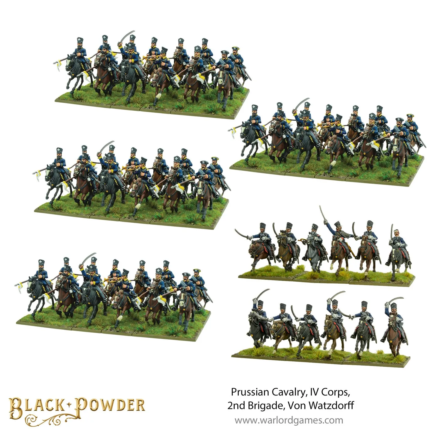 Warlord Games Black Powder Prussian Cavalry IV Corps 2nd Brigade Von Watzdorff figurines